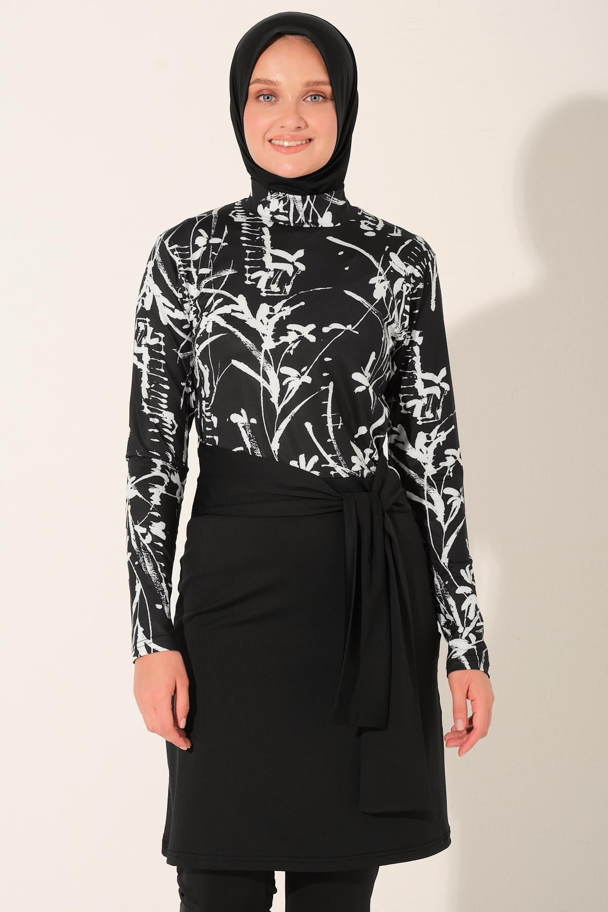 Belden Baglamalı Tessettür Mayo