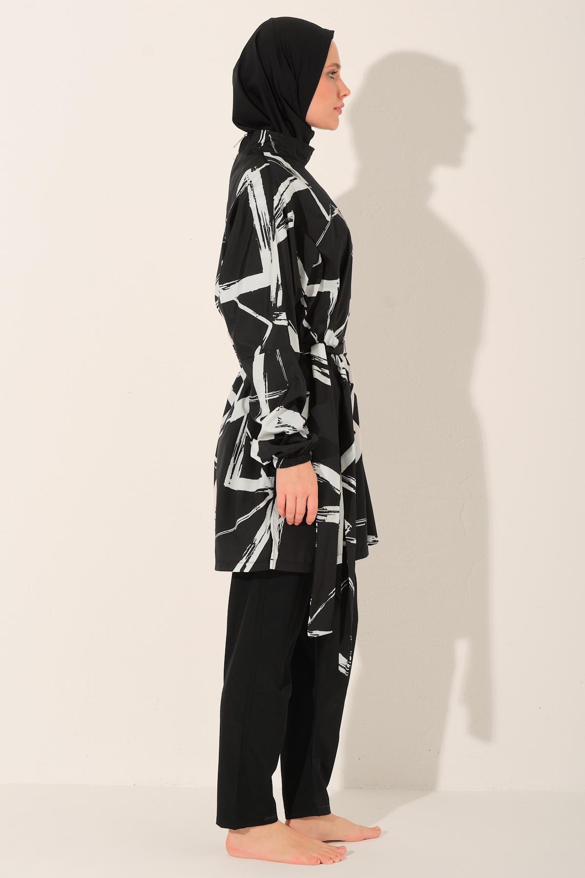 Desenli Oversize Tessettür Mayo