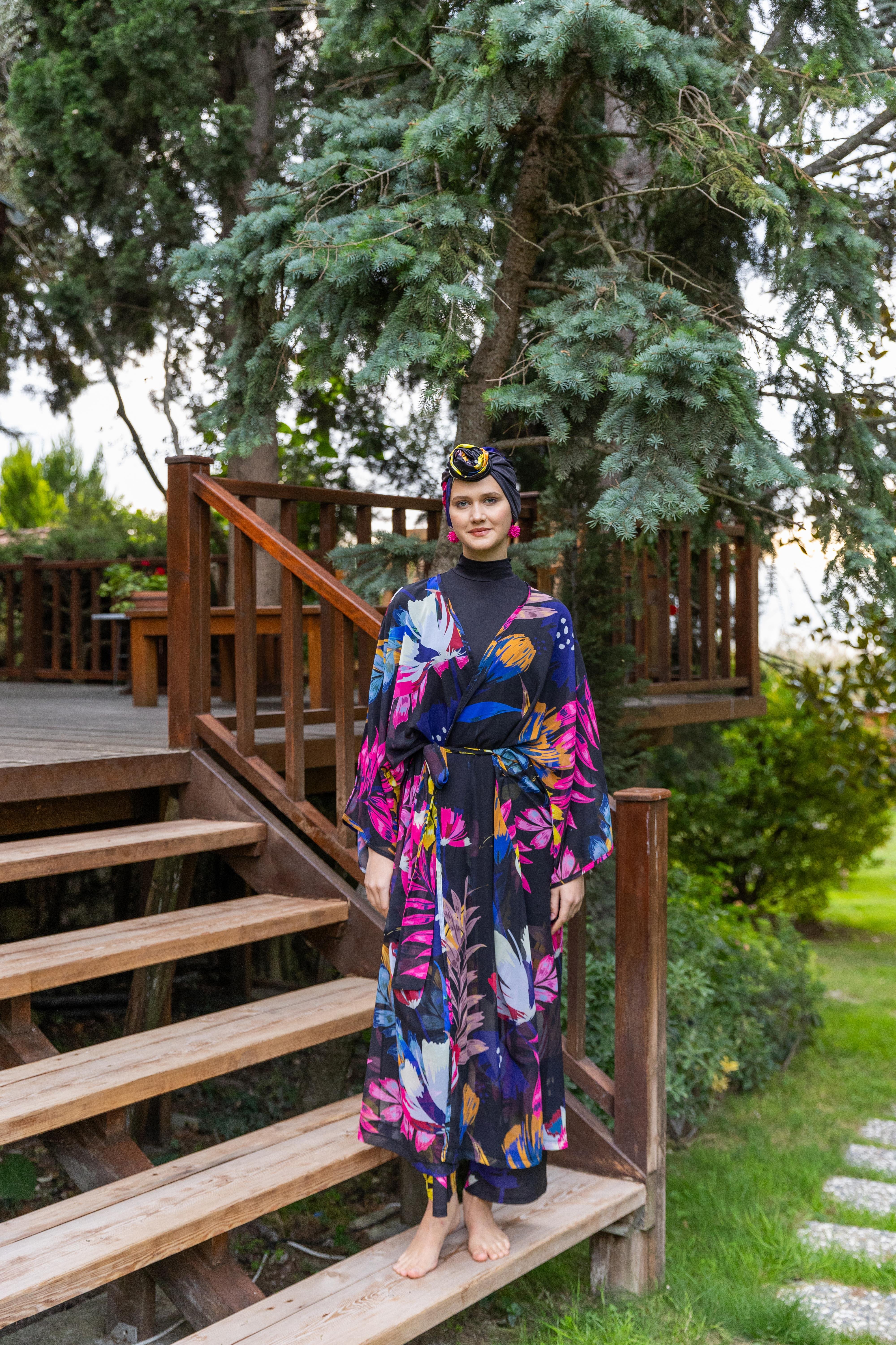 Floria Kemerli Pareo Siyah
