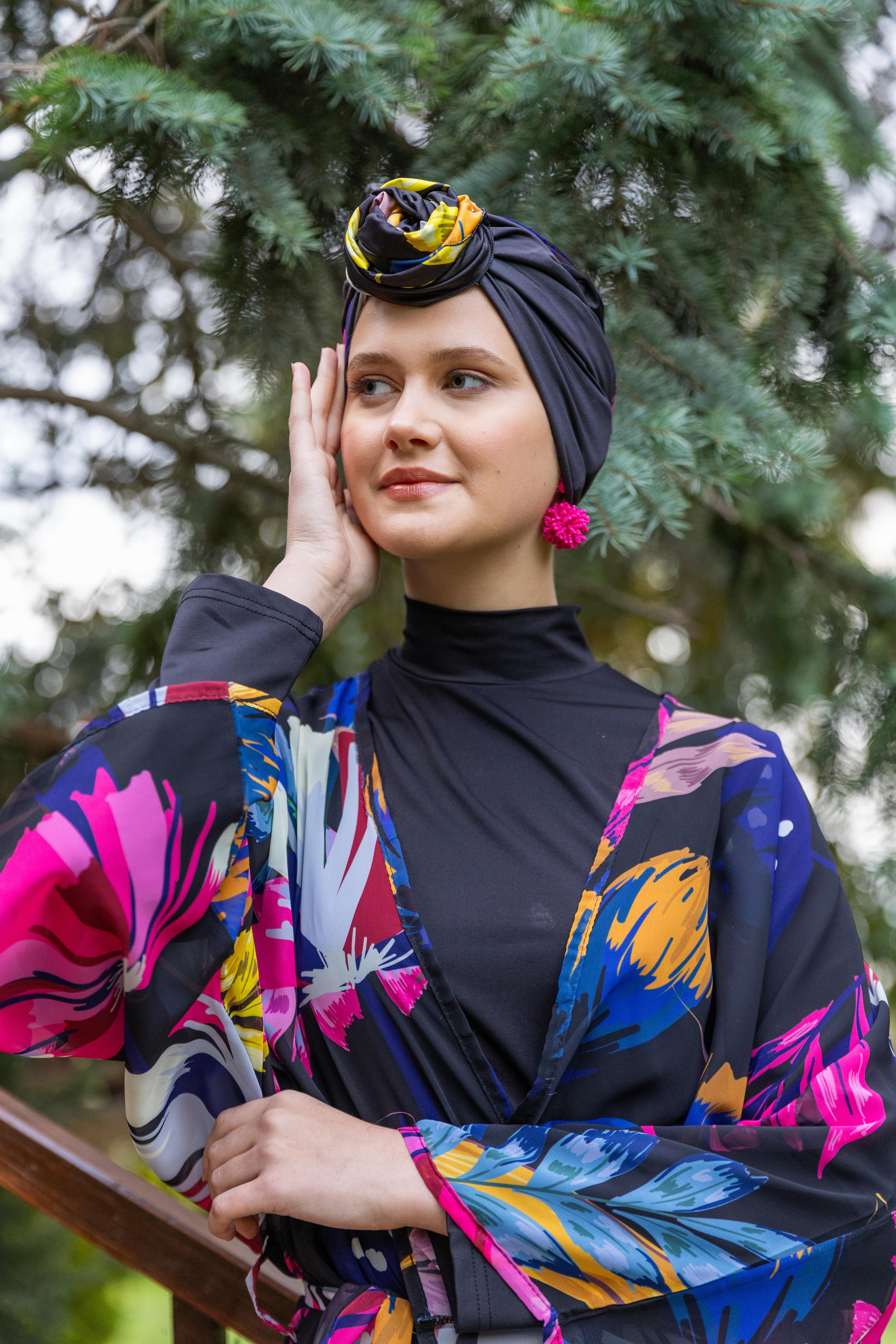 Floria Kemerli Pareo Siyah