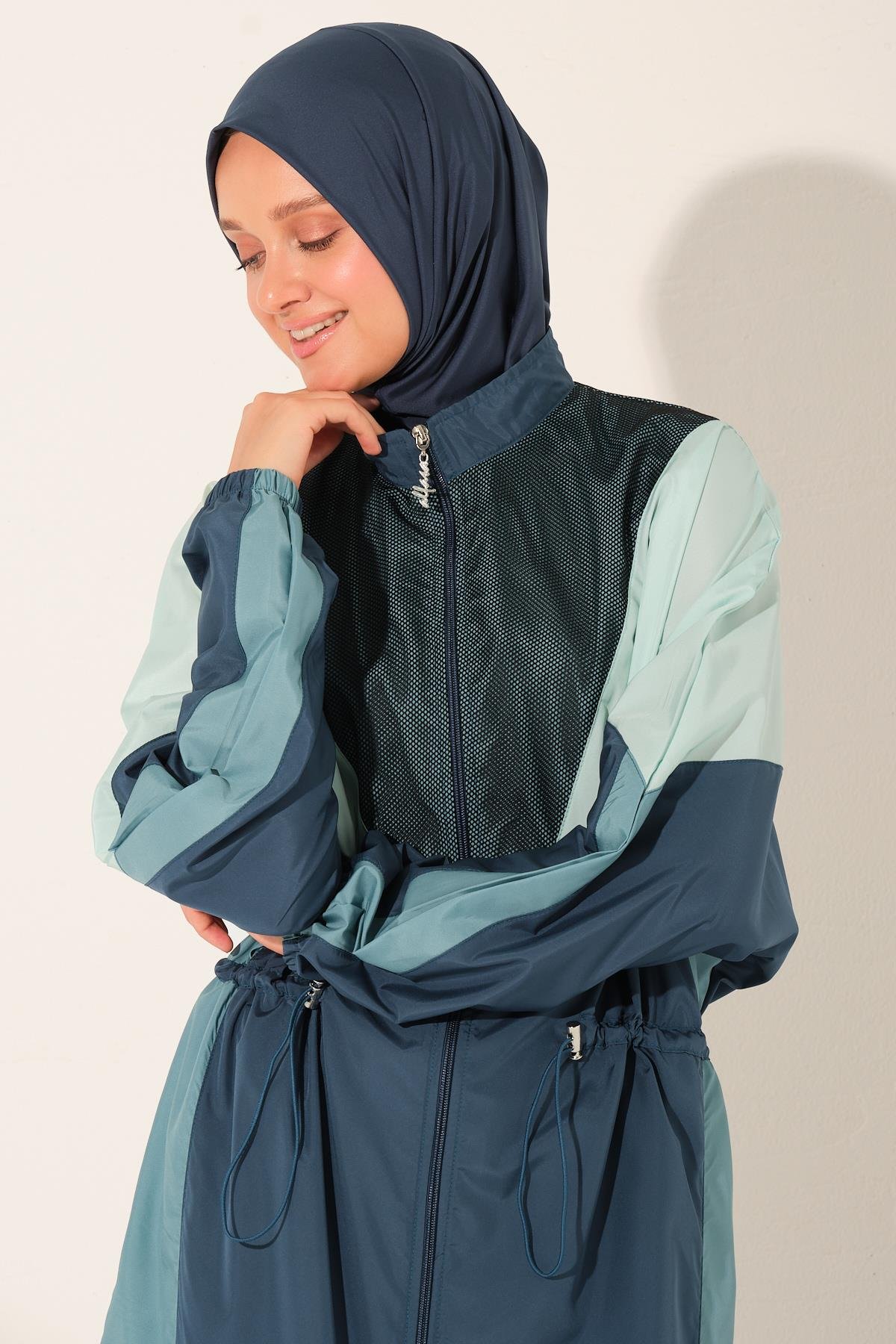 Mix Renkli Oversize Uzun Tessettür Mayo