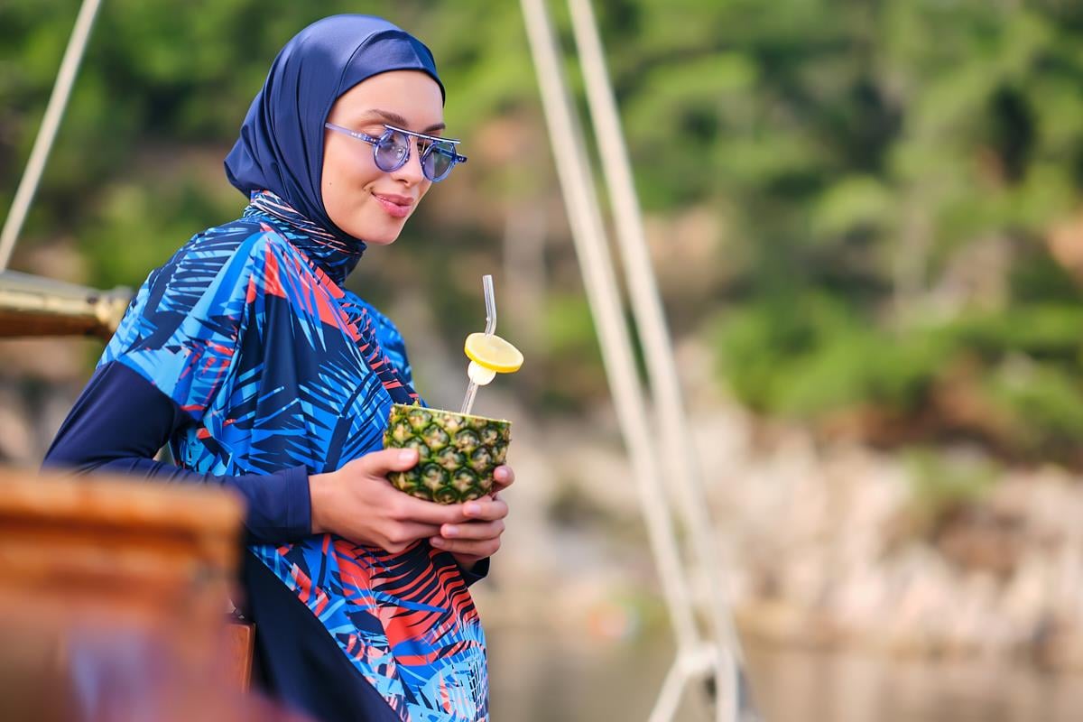 Palmiye Rahat Tesettür Mayo Lacivert
