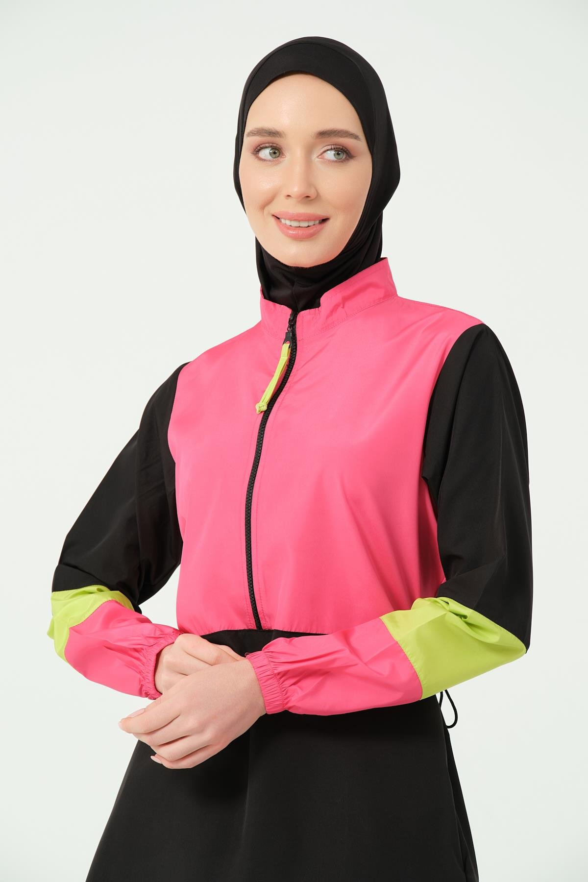 Retro Garson Tesettür Mayo Siyah