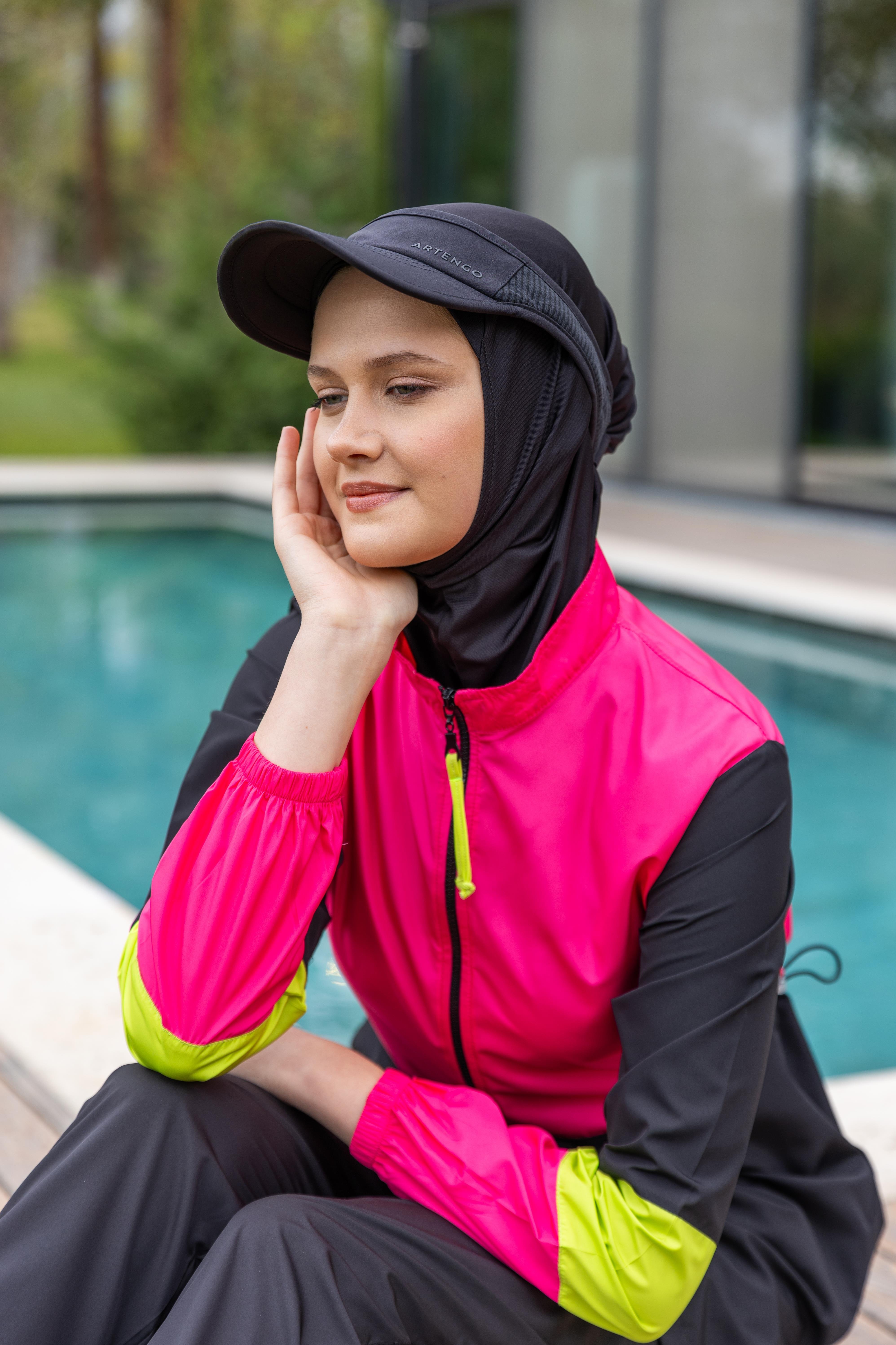 Retro Garson Tesettür Mayo Siyah