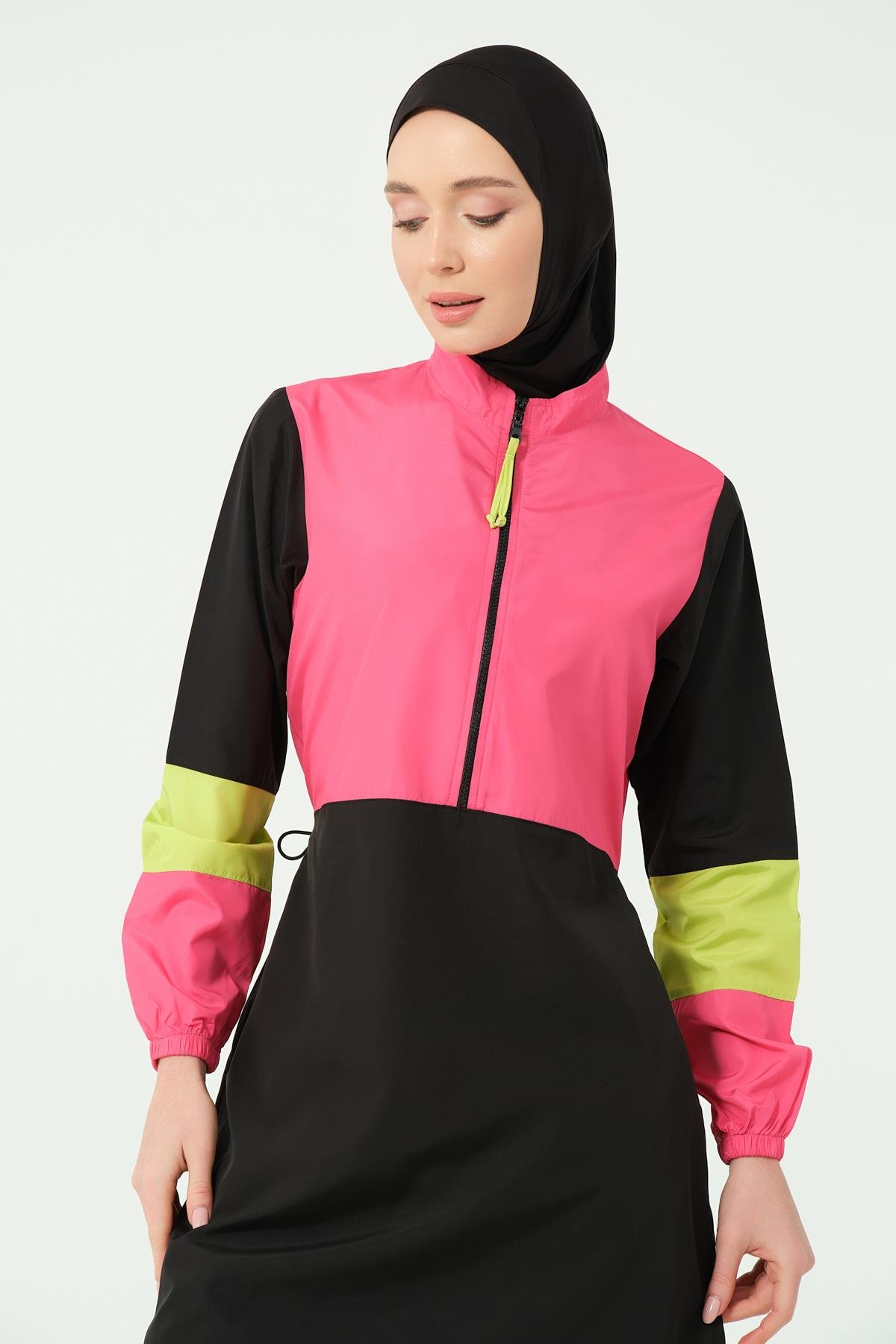 Retro Garson Tesettür Mayo Siyah