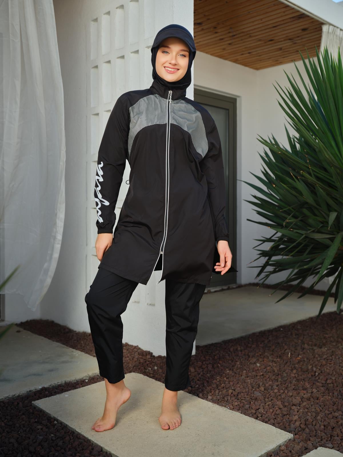 spor kol baskılı Tessettür Mayo