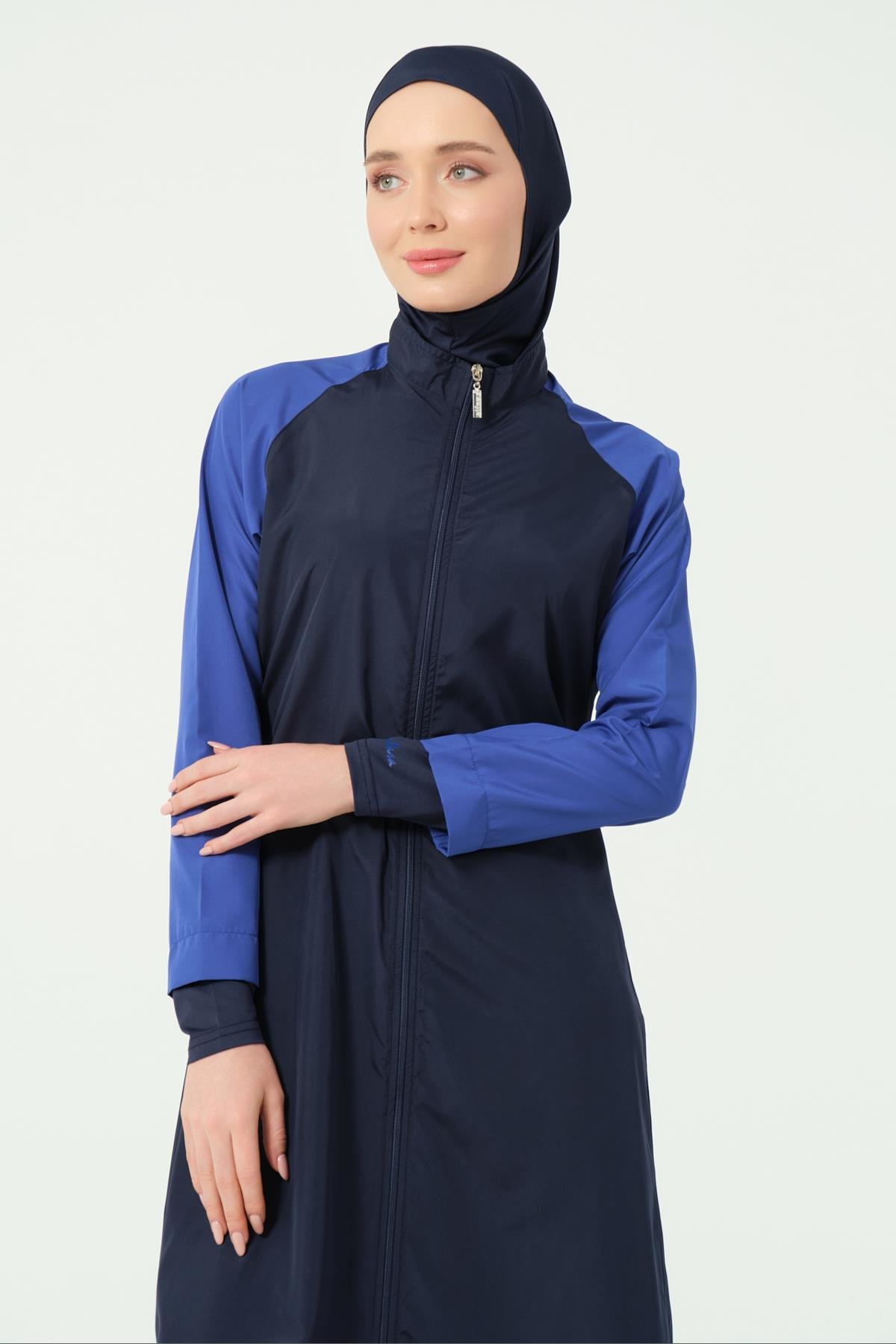 Spor Reglan Kol Uzun Tesettür Mayo Lacivert