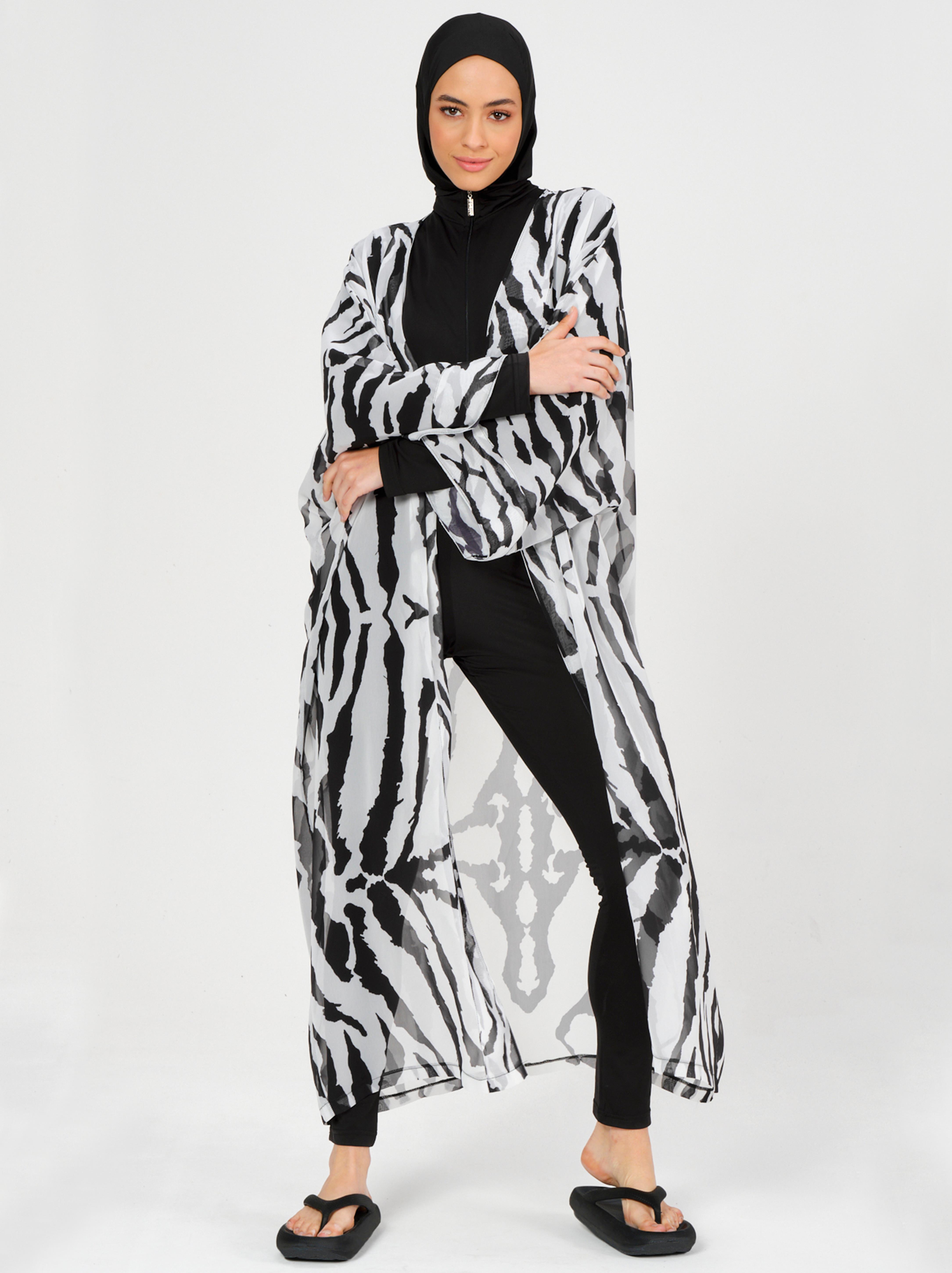 Zebra Kemerli Pareo Siyah