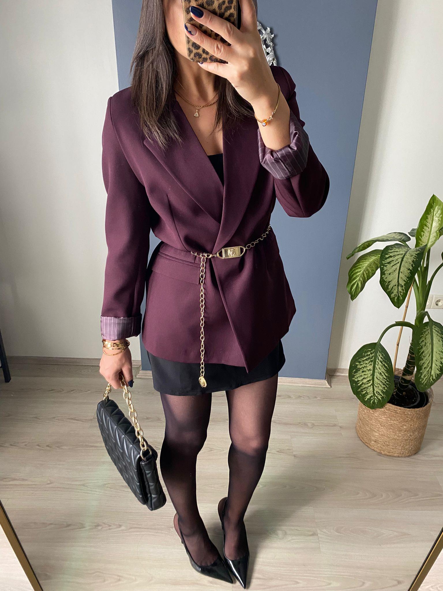 BORDO BLAZER CEKET