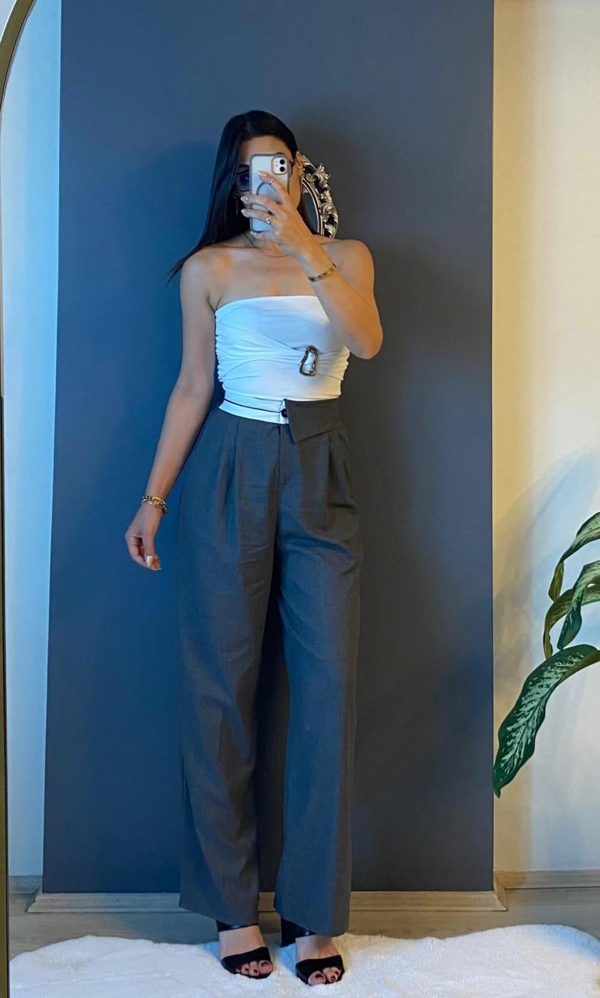 GRİ PALAZZO PANTALON