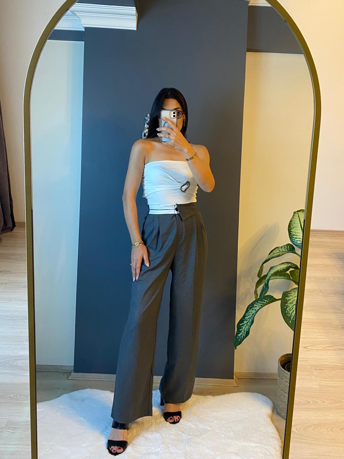 GRİ PALAZZO PANTALON