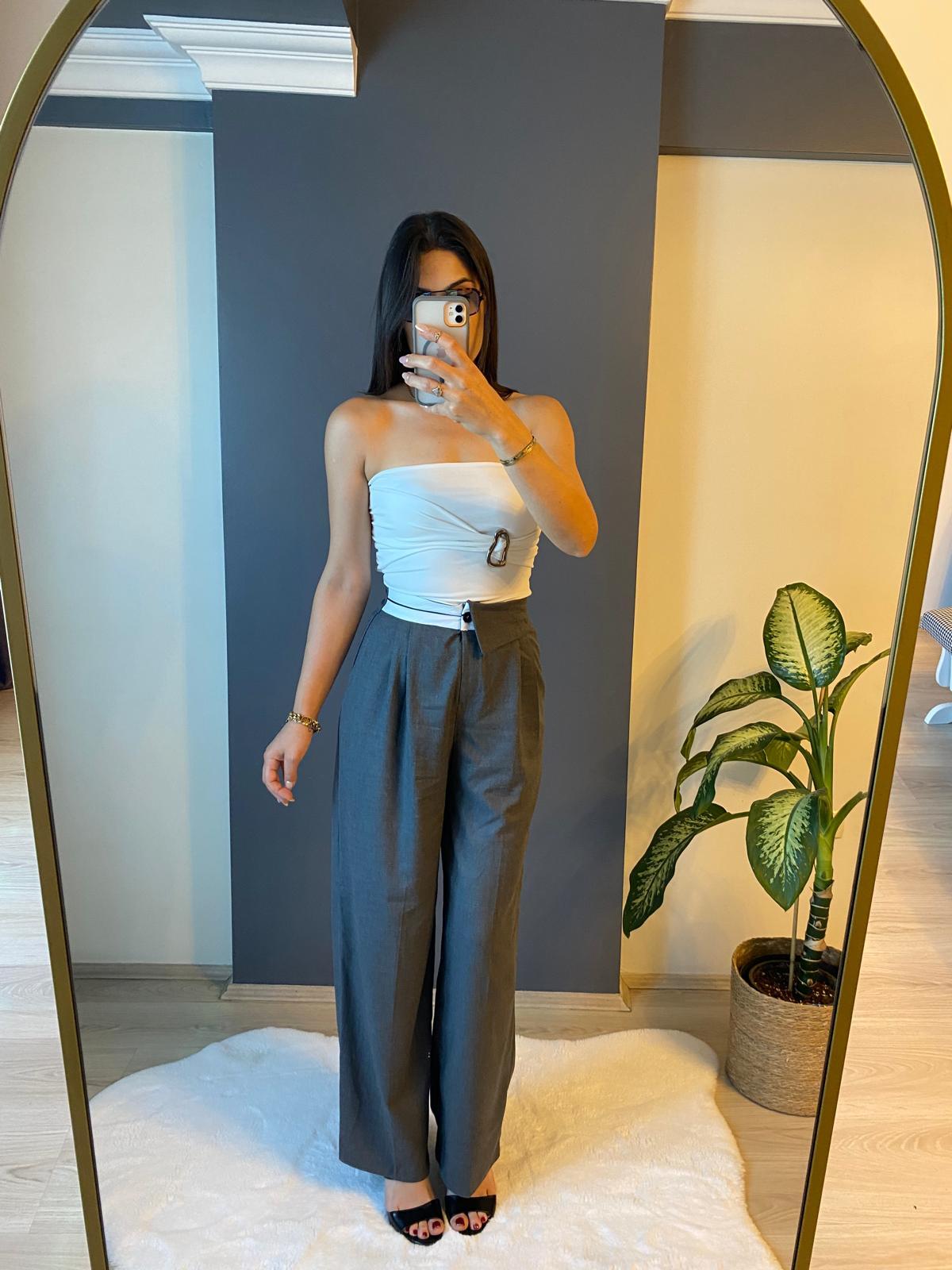 GRİ PALAZZO PANTALON