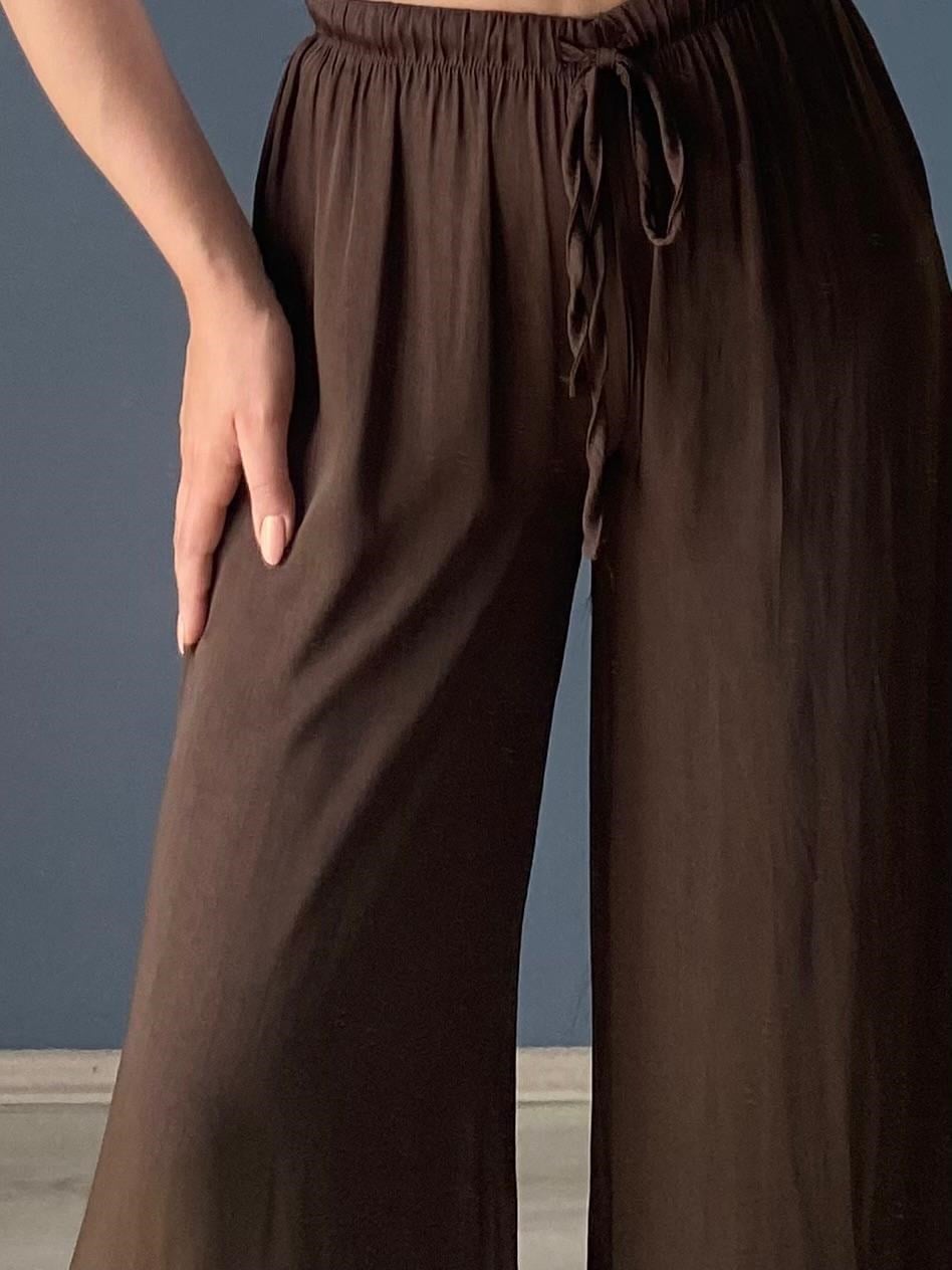 KAHVE DÖKÜMLÜ PANTALON