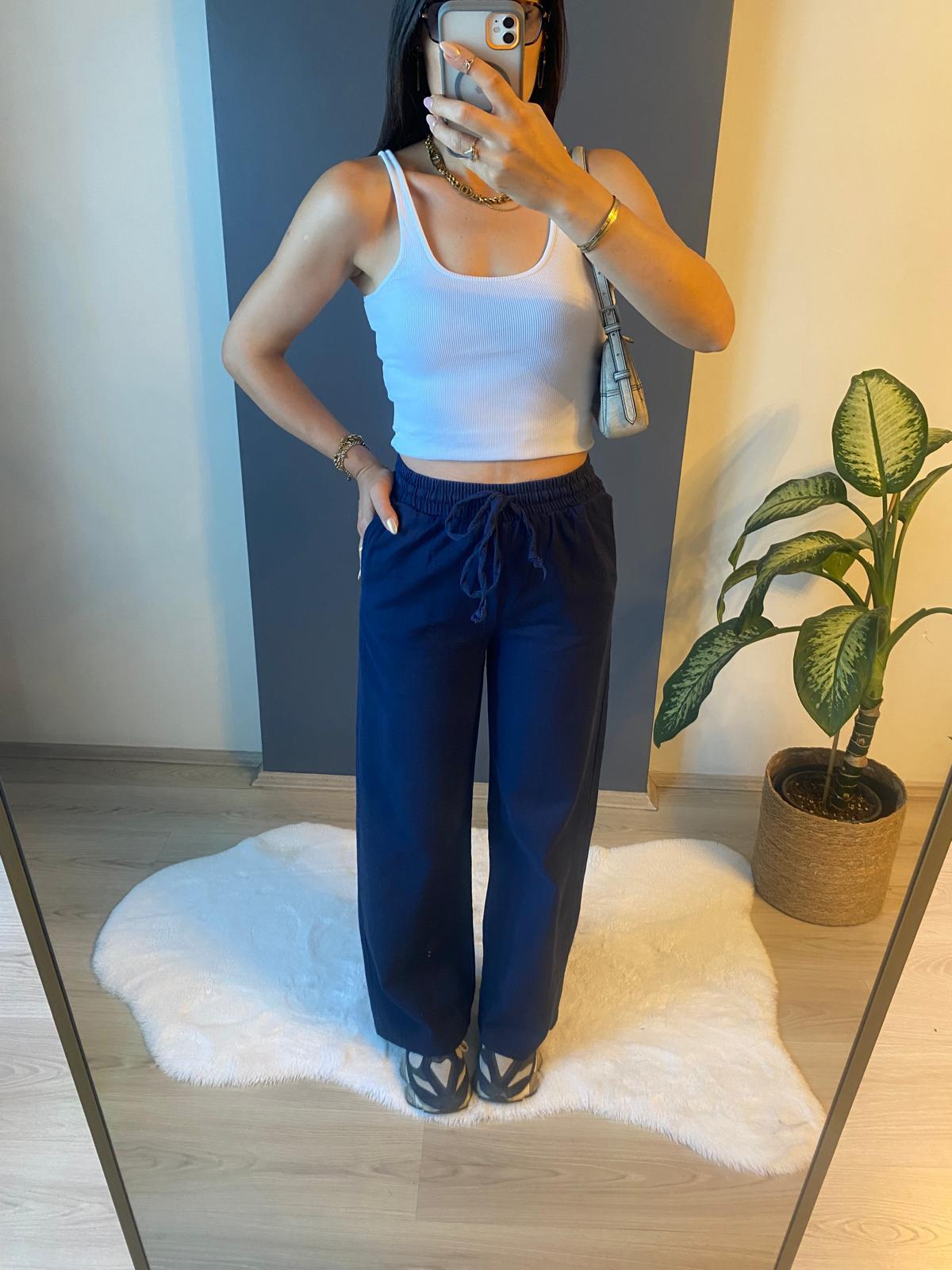 LACİVERT GABARDİN PANTALON