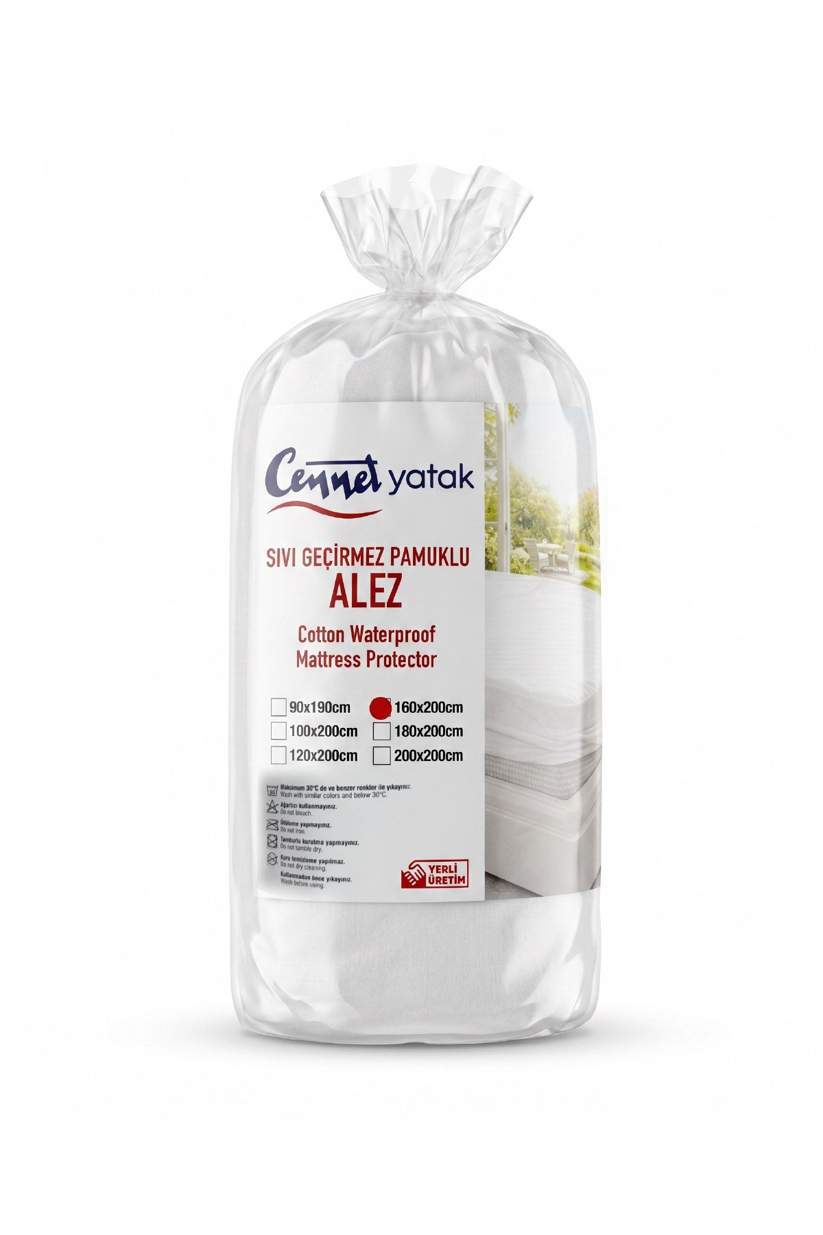 Cennet Yatak CottonSafe Çift Kişilik Sıvı Geçirmez Alez Full Kenar Lastikli Terletmez Pamuk Yüzey