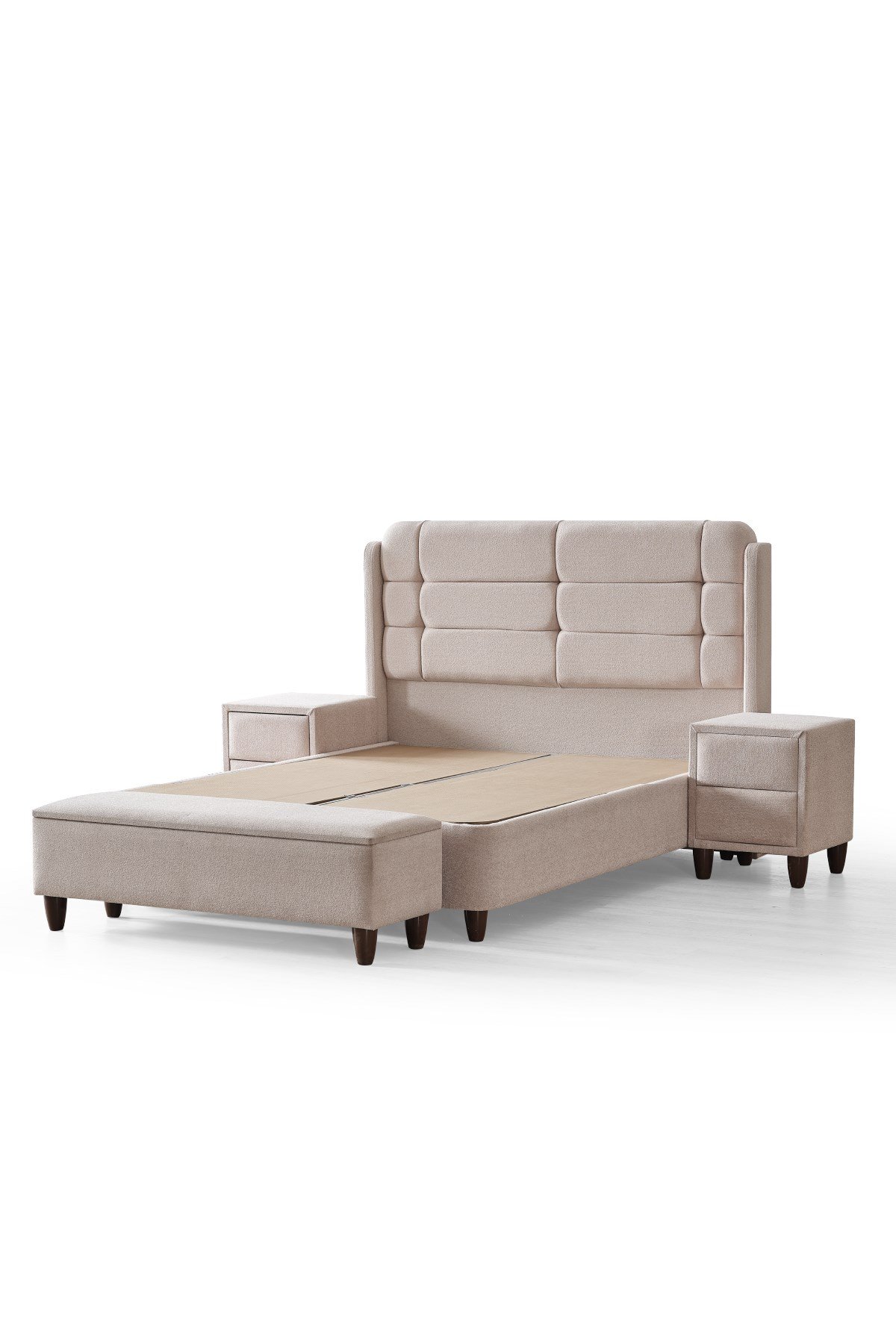 Cennet Yatak Form Trio Set – Modern Tasarım Yatak, Baza ve Başlık