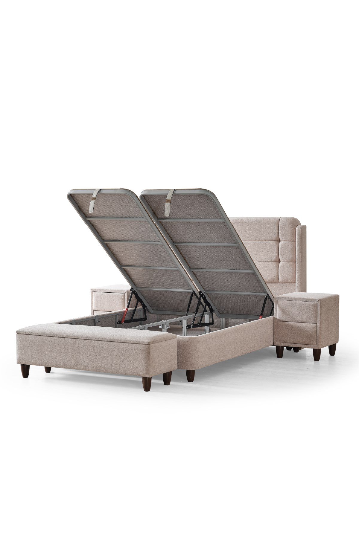Cennet Yatak Form Trio Set – Modern Tasarım Yatak, Baza ve Başlık