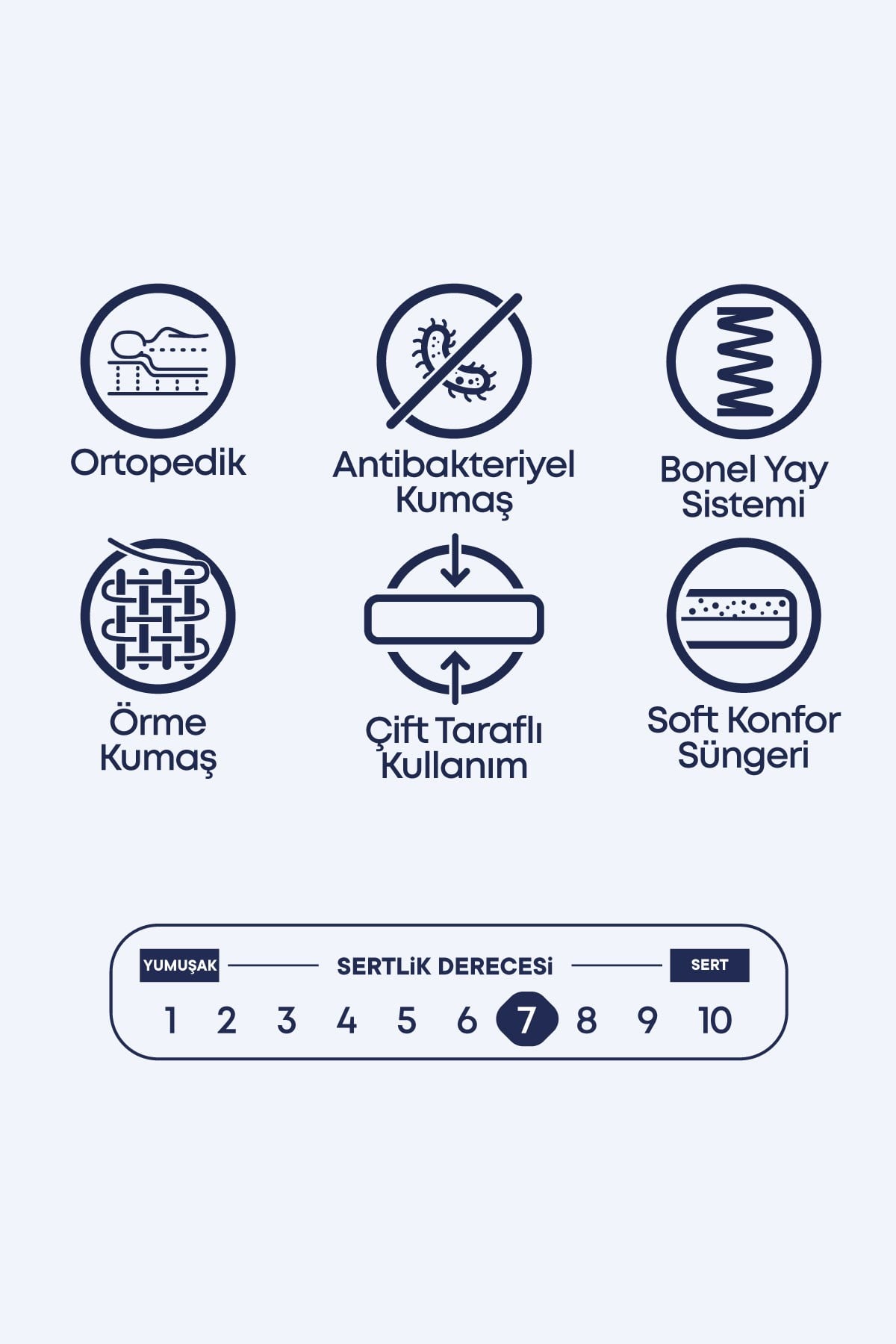 Cennet Yatak Janett 3’lü Çift Kişilik Yatak Seti Yatak Baza Başlık Sade ve Şık