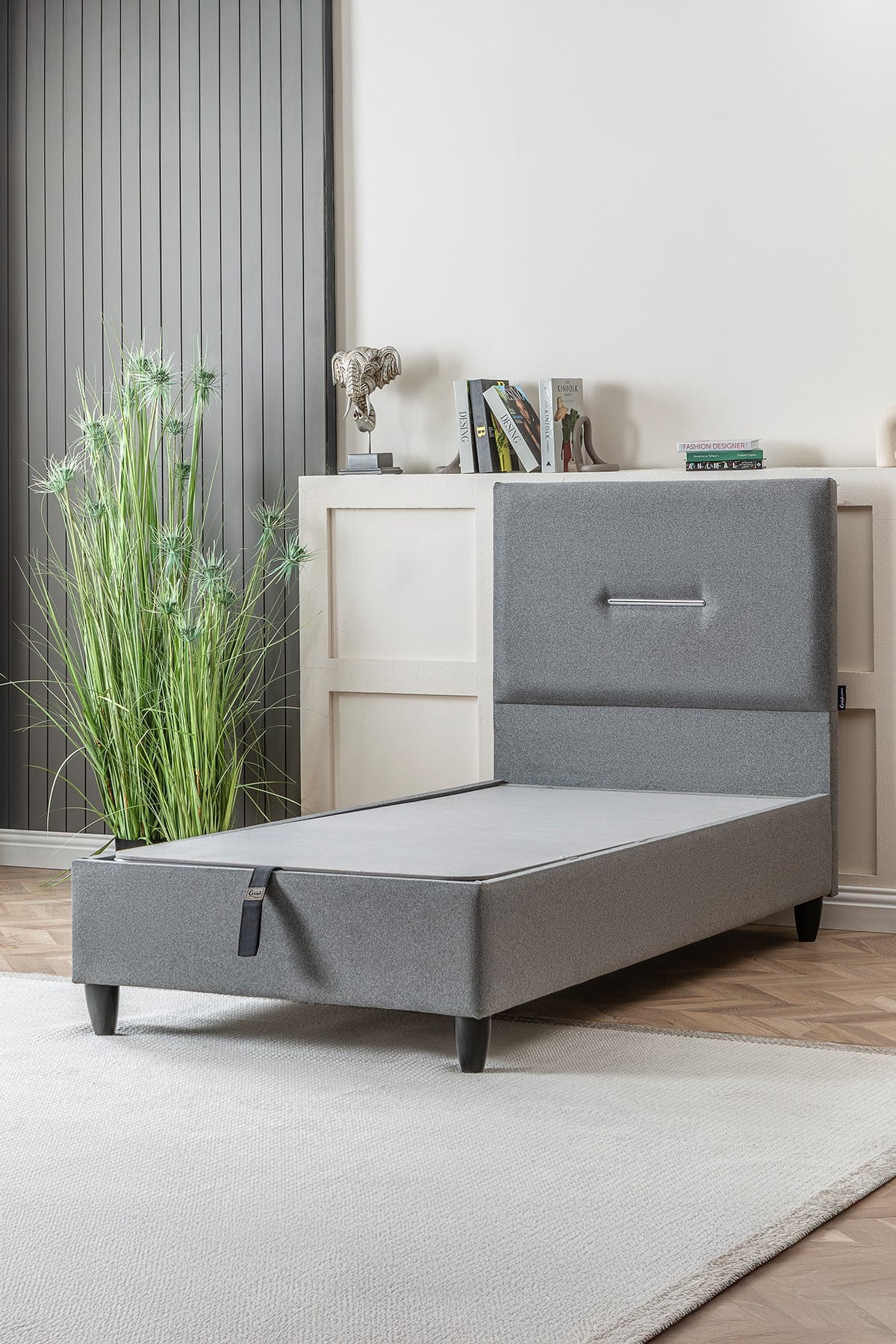 Cennet Yatak Jasmine Modeli Tek Kişilik Sandıklı Baza & Başlık Seti Modern ve Fonksiyonel 2'li Set