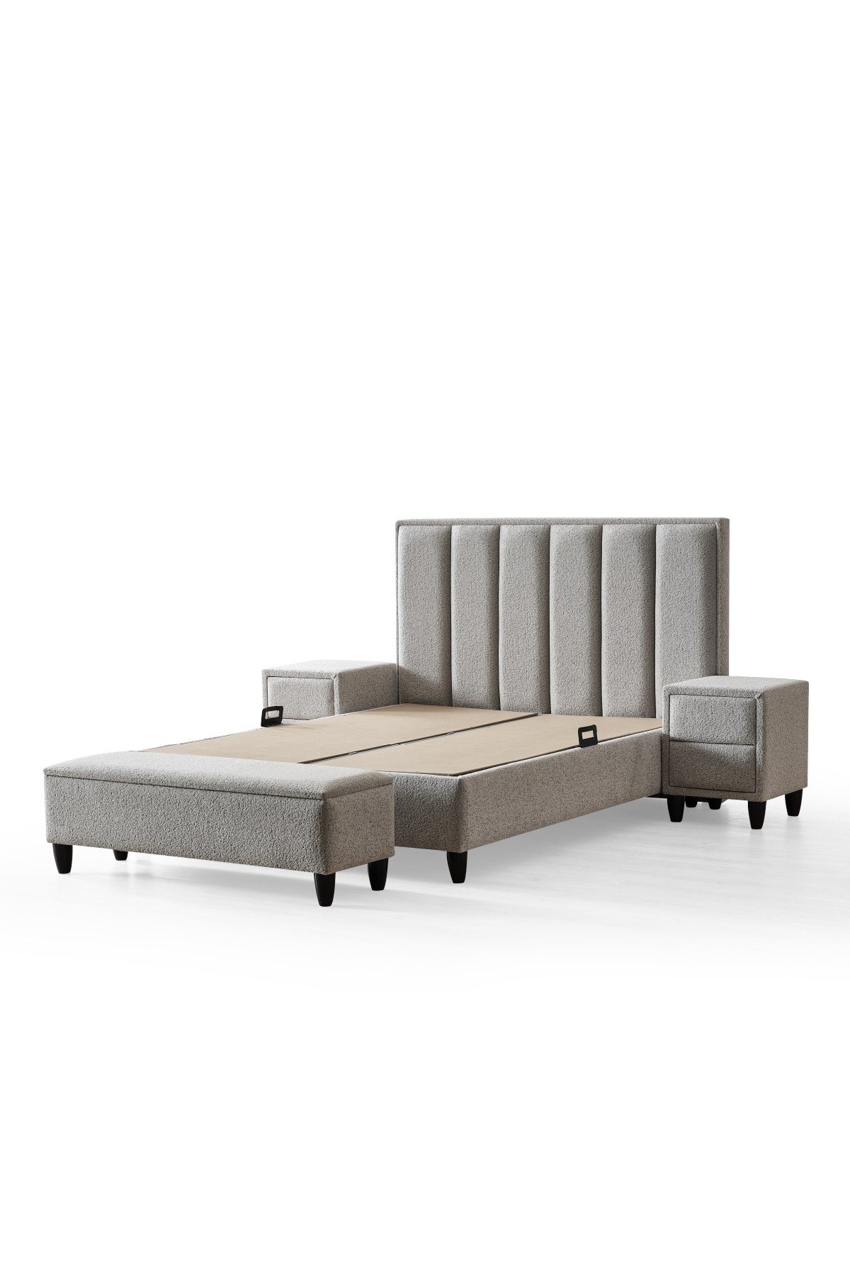 Cennet Yatak Viola Royal Deluxe 3’lü Set – Sağlıklı Uyku İçin Ortopedik Yatak, Fonksiyonel Baza ve Modern Başlık