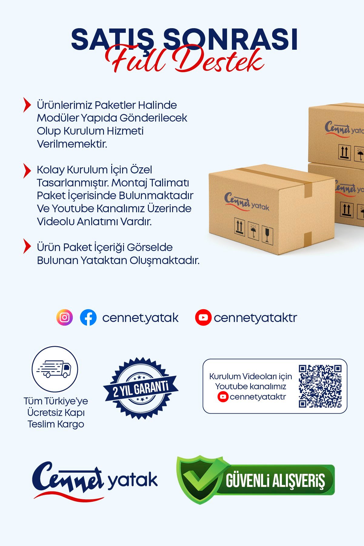 Cennet Yatak Zambak Modeli Çift Kişilik Pedli Paket Yaylı Full Ortopedik Antibakteriyel Yatak