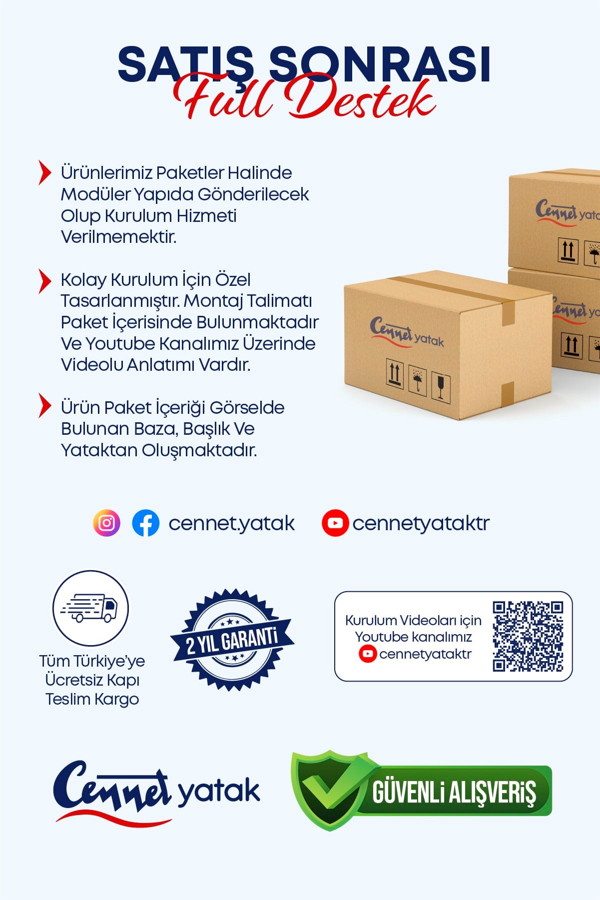 Cennet Yatak Zambak Modeli Full Ortopedik Çift Kişilik Pedli Yataklı Baza ve Başlık Takımı 3 lü Set