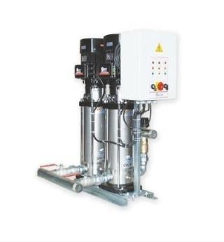 WATER SOUND 2CVL3-10  1 HP-220V ÇİFT POMPALI KOMPLE PASLANMAZ ÇELİK DİK MİLLİ İNLİNE PAKET HİDROFOR