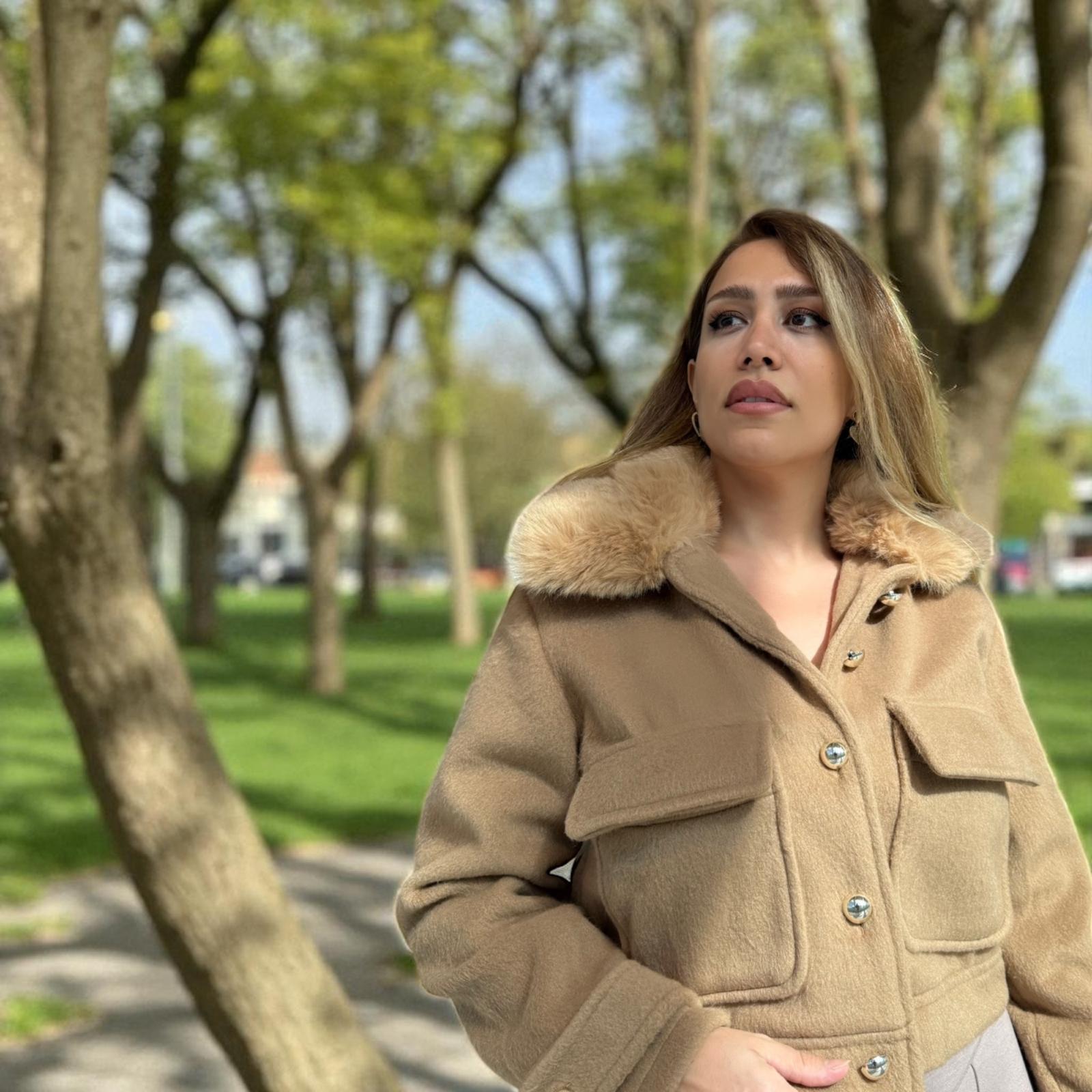 Camel Kürk Detaylı Ceket | Taba