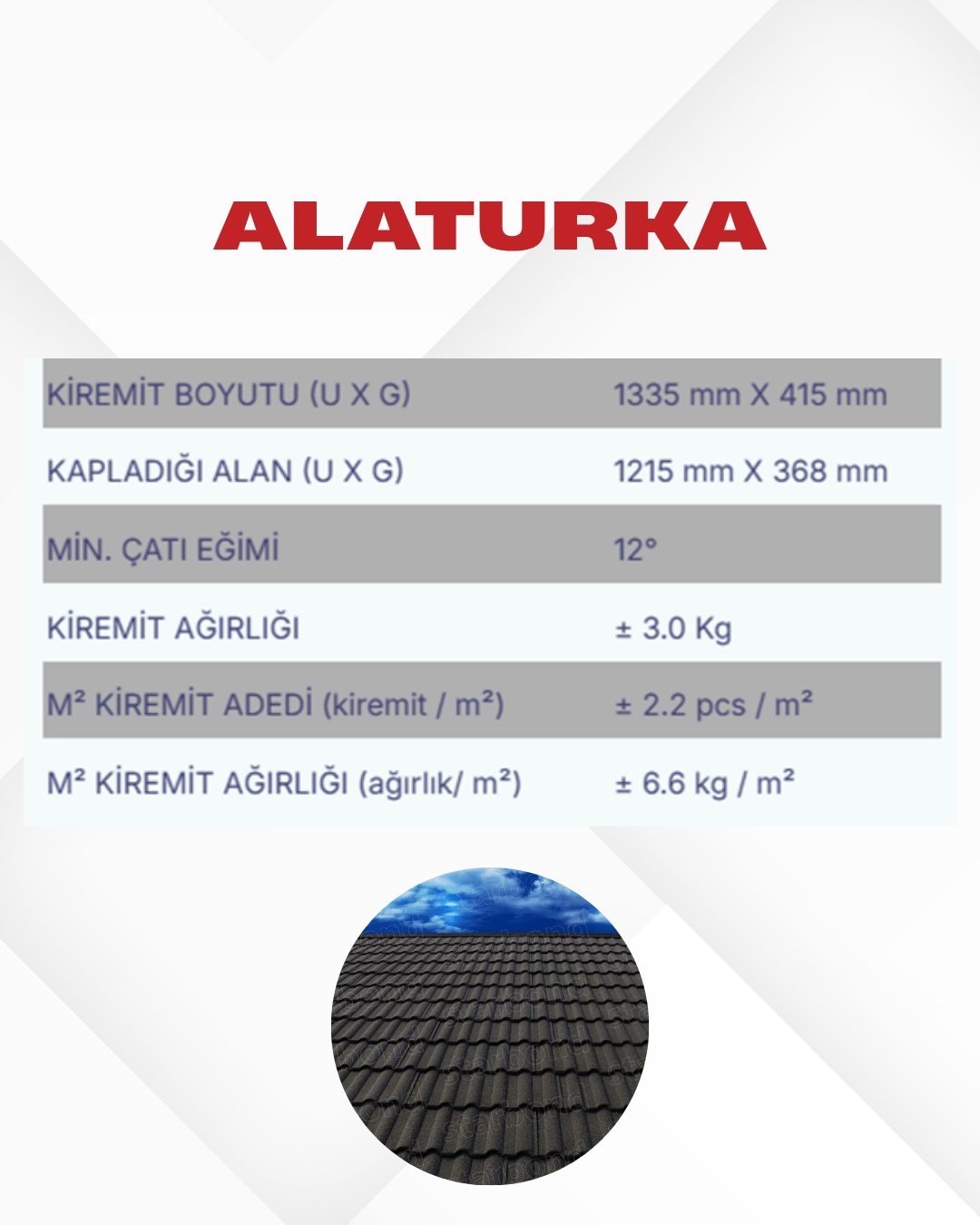 [Alaturka] Metal Kiremit Siyah StarBond Metal