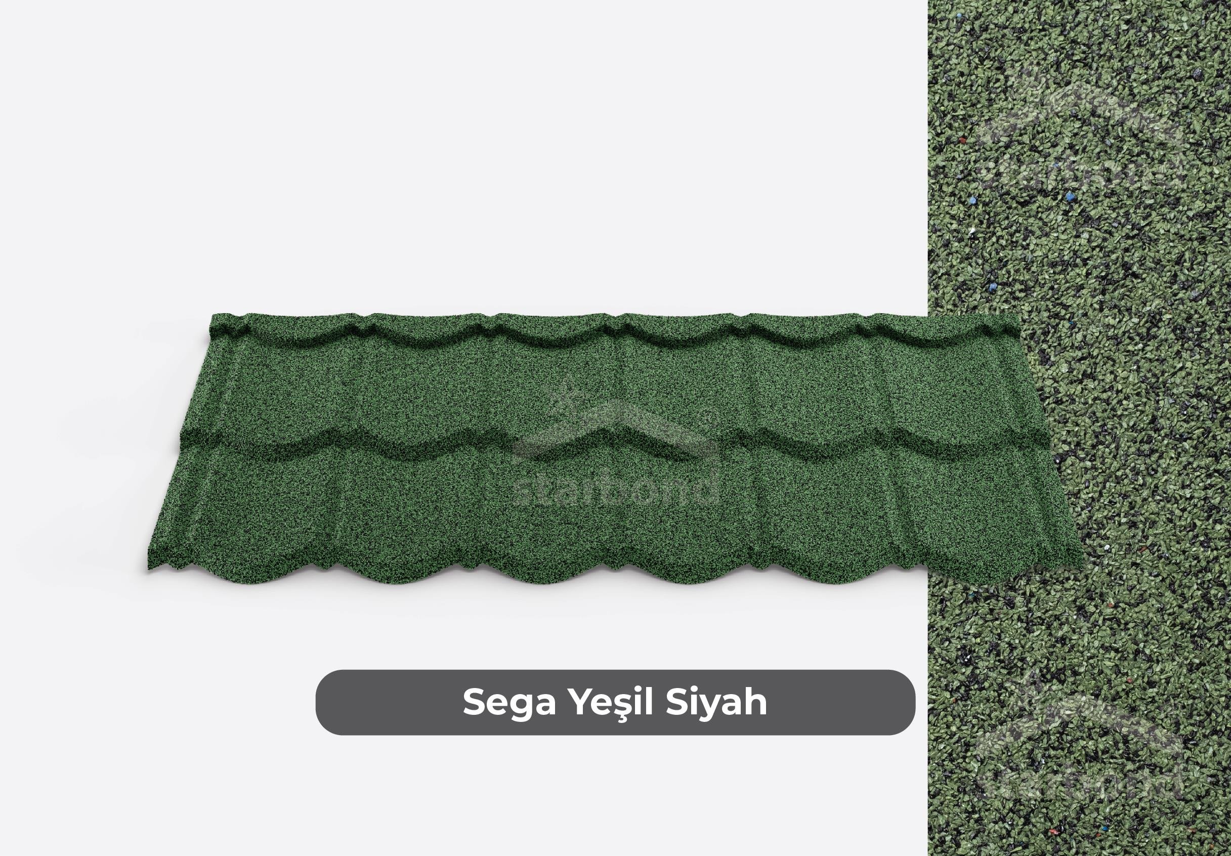 [Aquapan] Metal Kiremit Sega Yeşil StarBond Metal