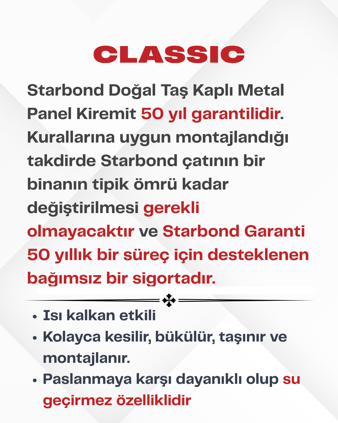 [Classic] Metal Kiremit Gece Mavisi StarBond Metal