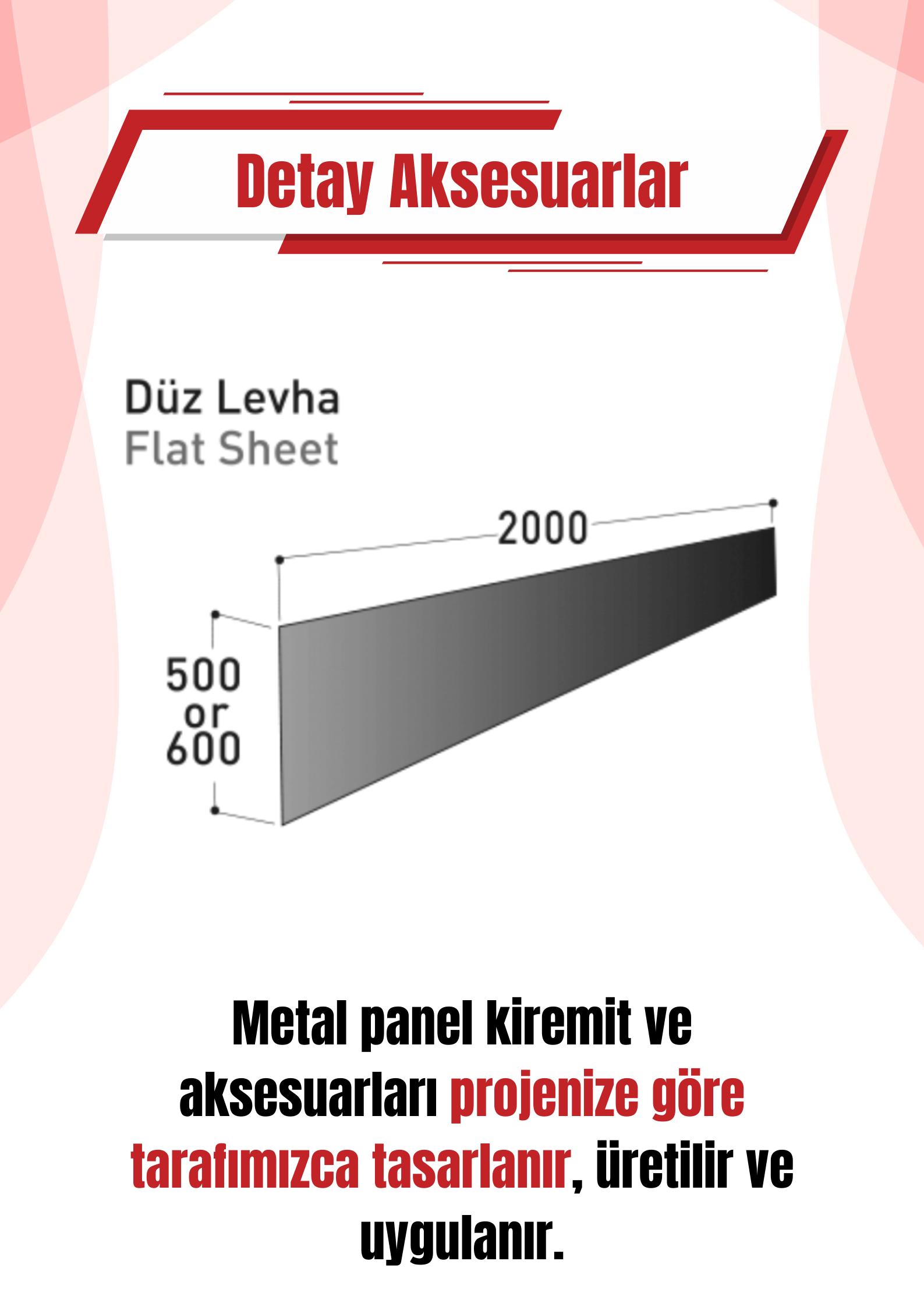 Düz Levha | Starbond Metal Kiremit – Çatı Detay Aksesuarı