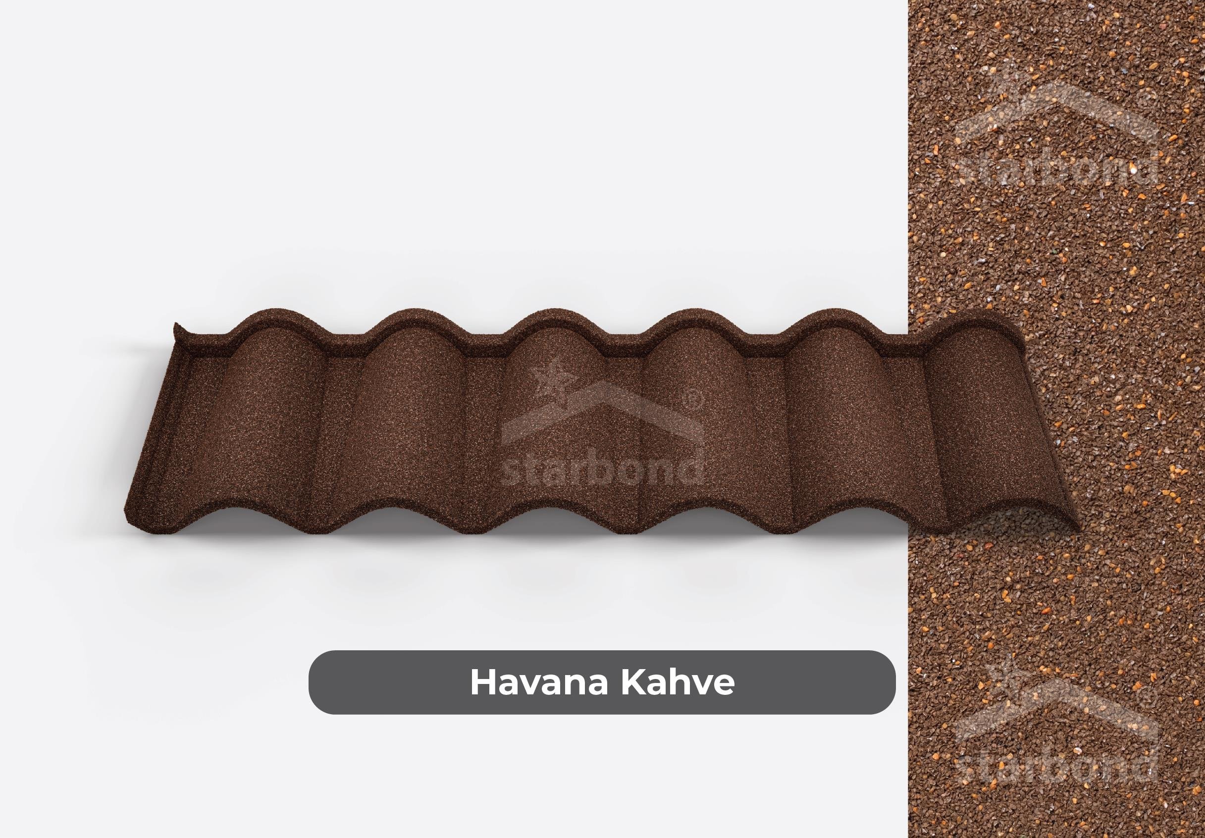 [Ottoman] Metal Kiremit Havana Kahve StarBond Metal