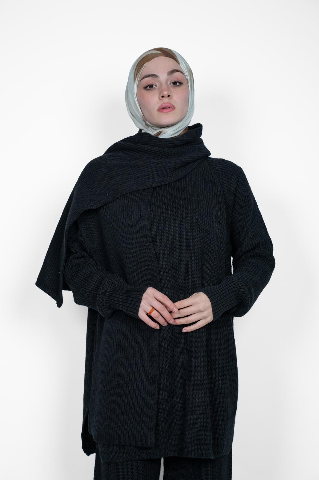 PREMİUM ATKILI TRİKO TAKIM SİYAH