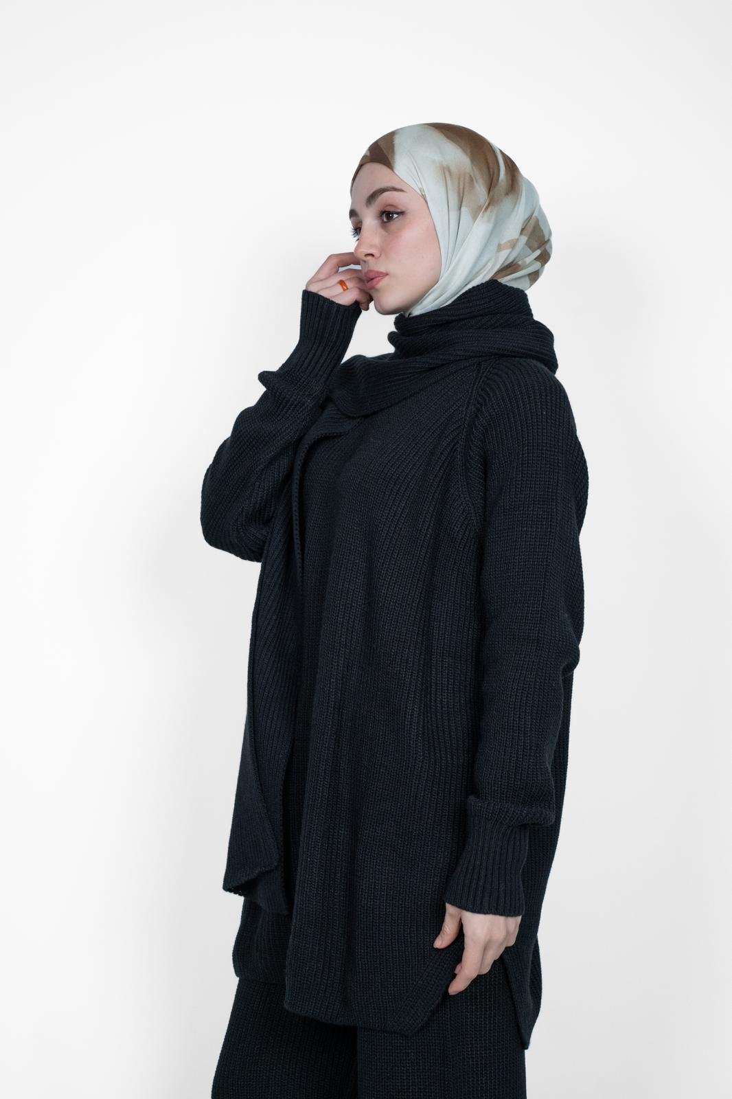 PREMİUM ATKILI TRİKO TAKIM SİYAH