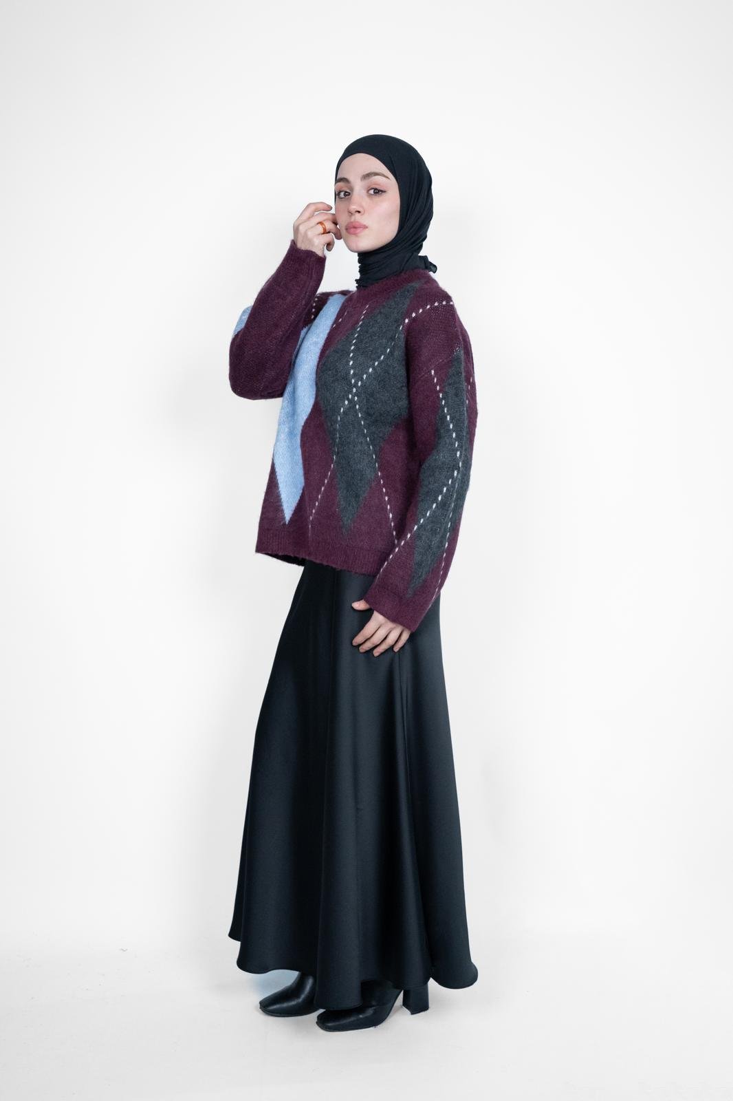 PREMİUM BAKLAVA DESEN TRİKO BORDO