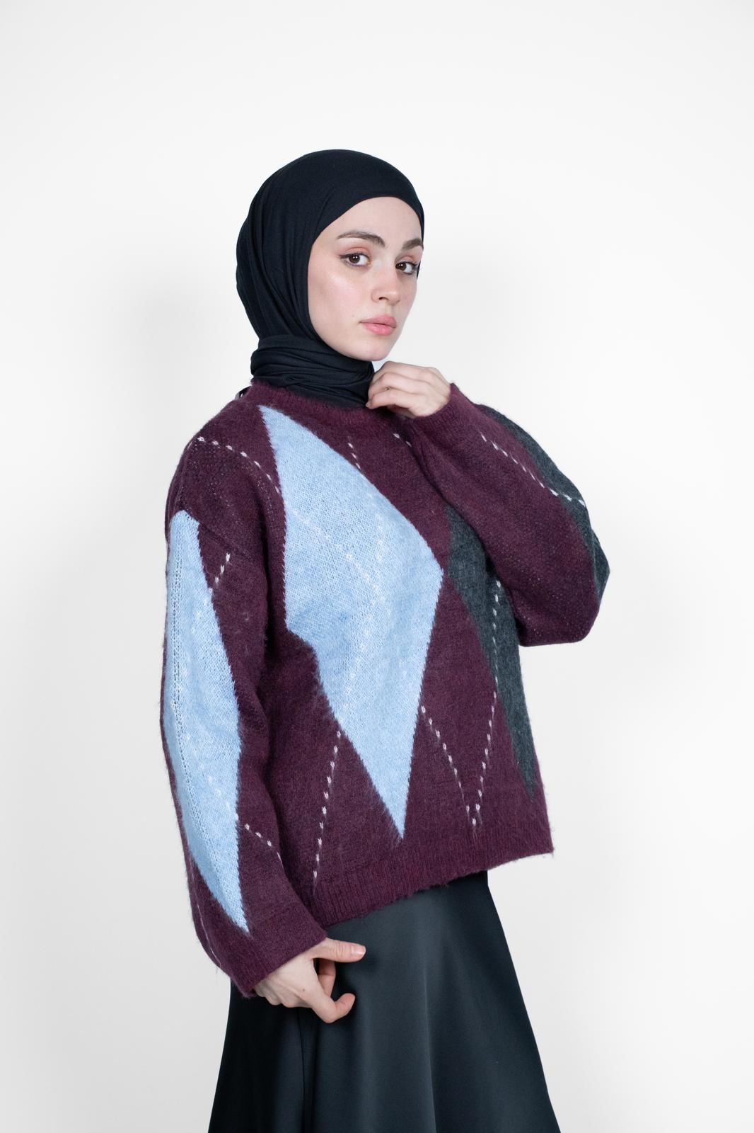 PREMİUM BAKLAVA DESEN TRİKO BORDO