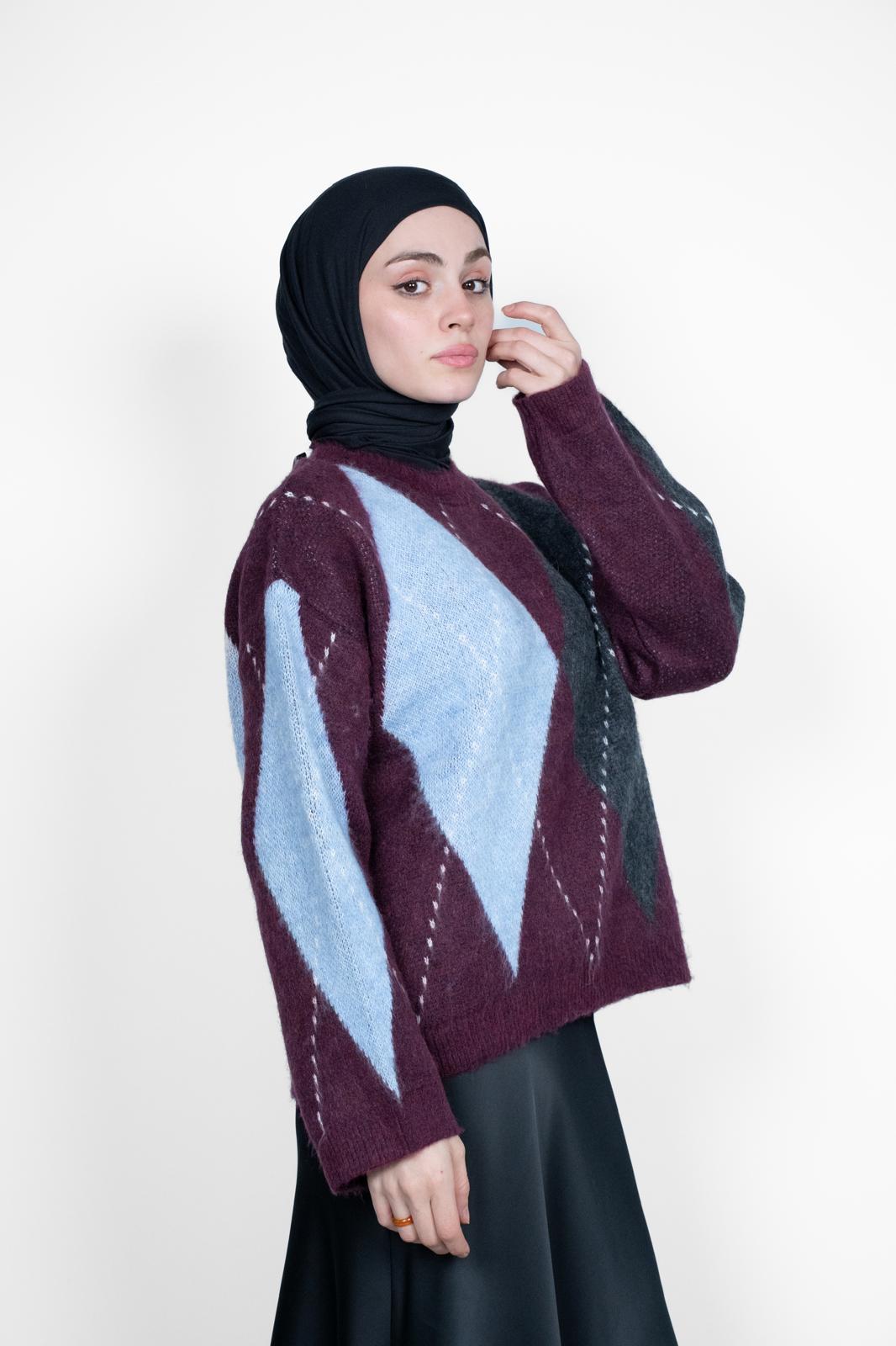 PREMİUM BAKLAVA DESEN TRİKO BORDO