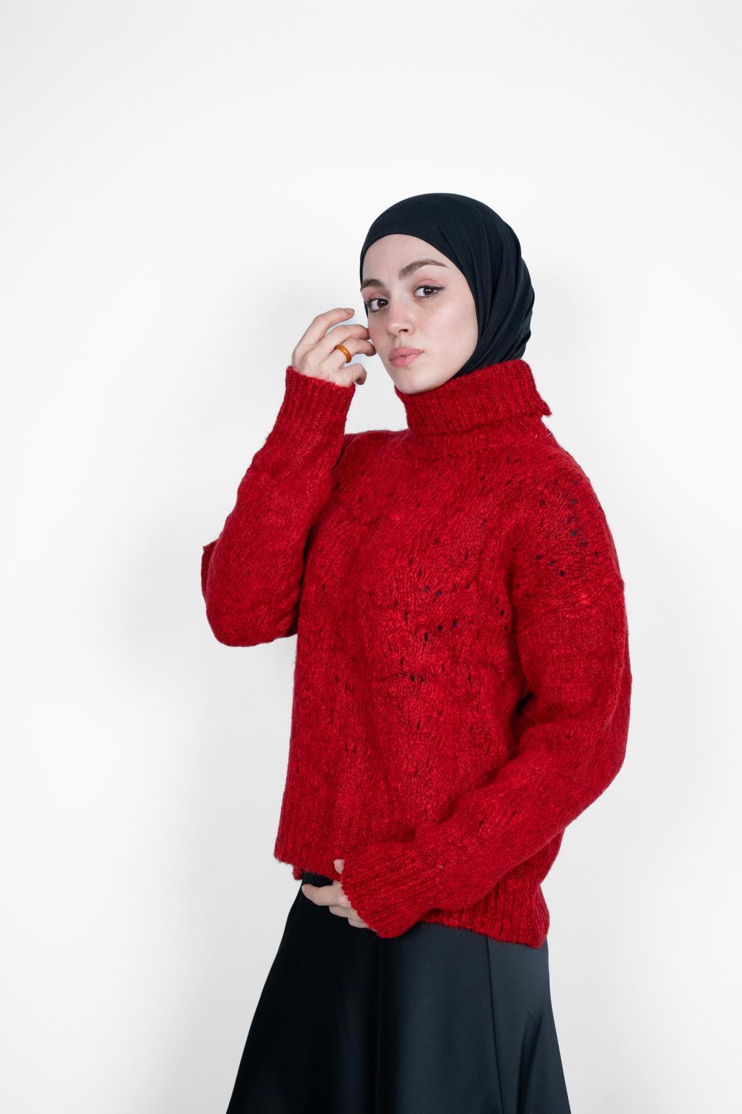 PREMİUM BOĞAZLI TRİKO KIRMIZI