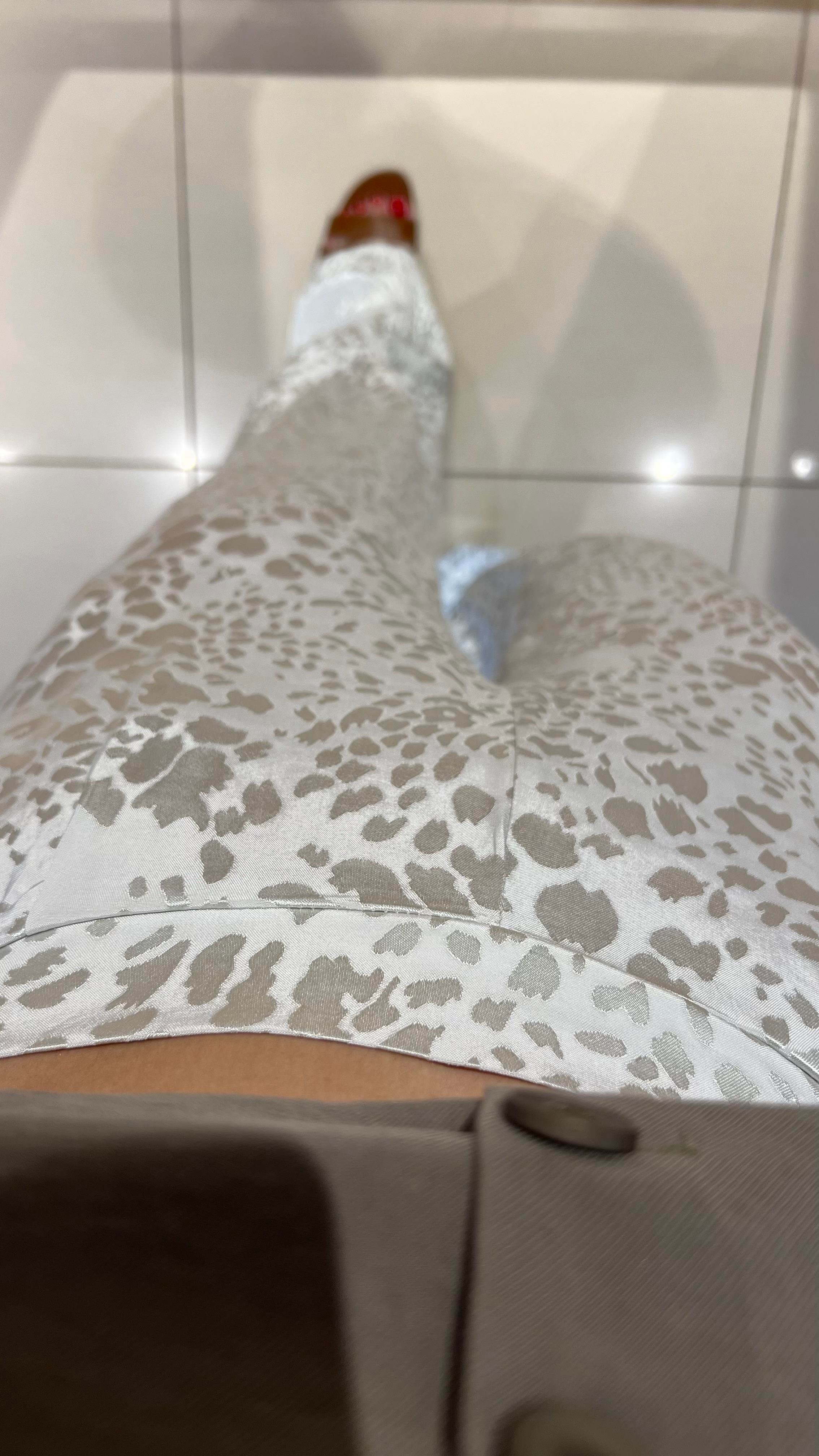SATEN LEOPAR PANTOLON
