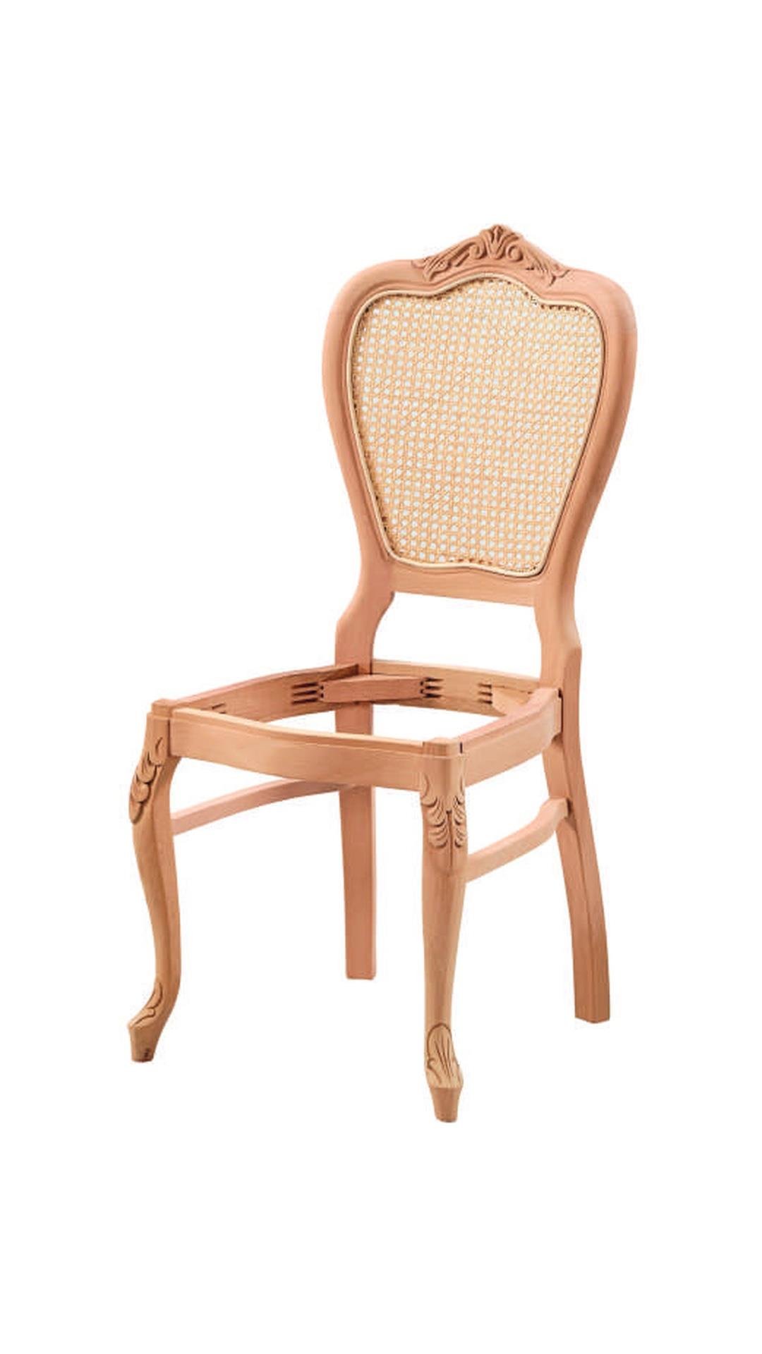 Hasırlı Ayak Oymalı Sandalye
