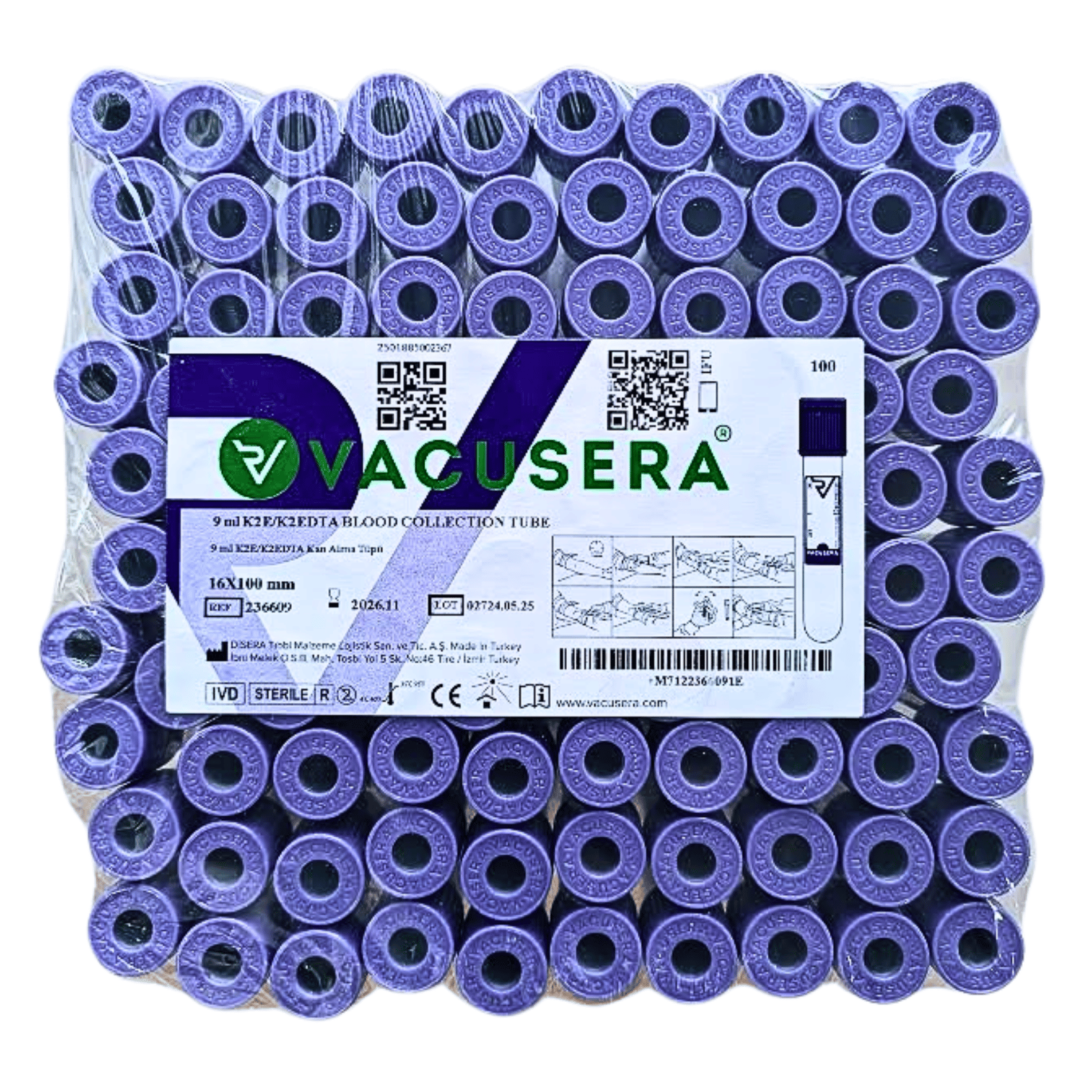 9 ML K2 edta Tüp (Mor Kapak)