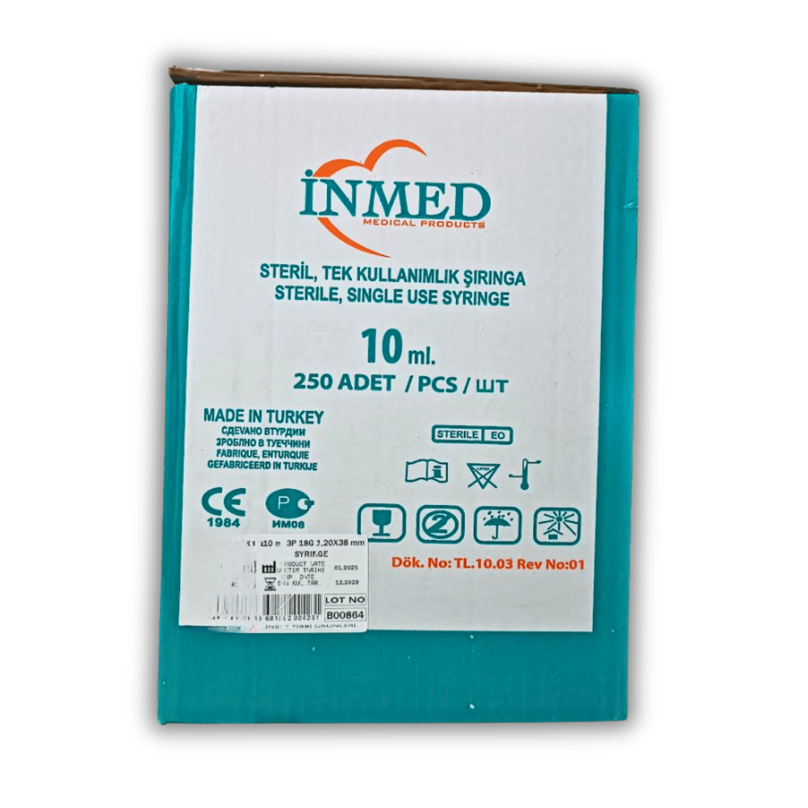 İnmed 10 ML Pembe Uç 3p Enjektör