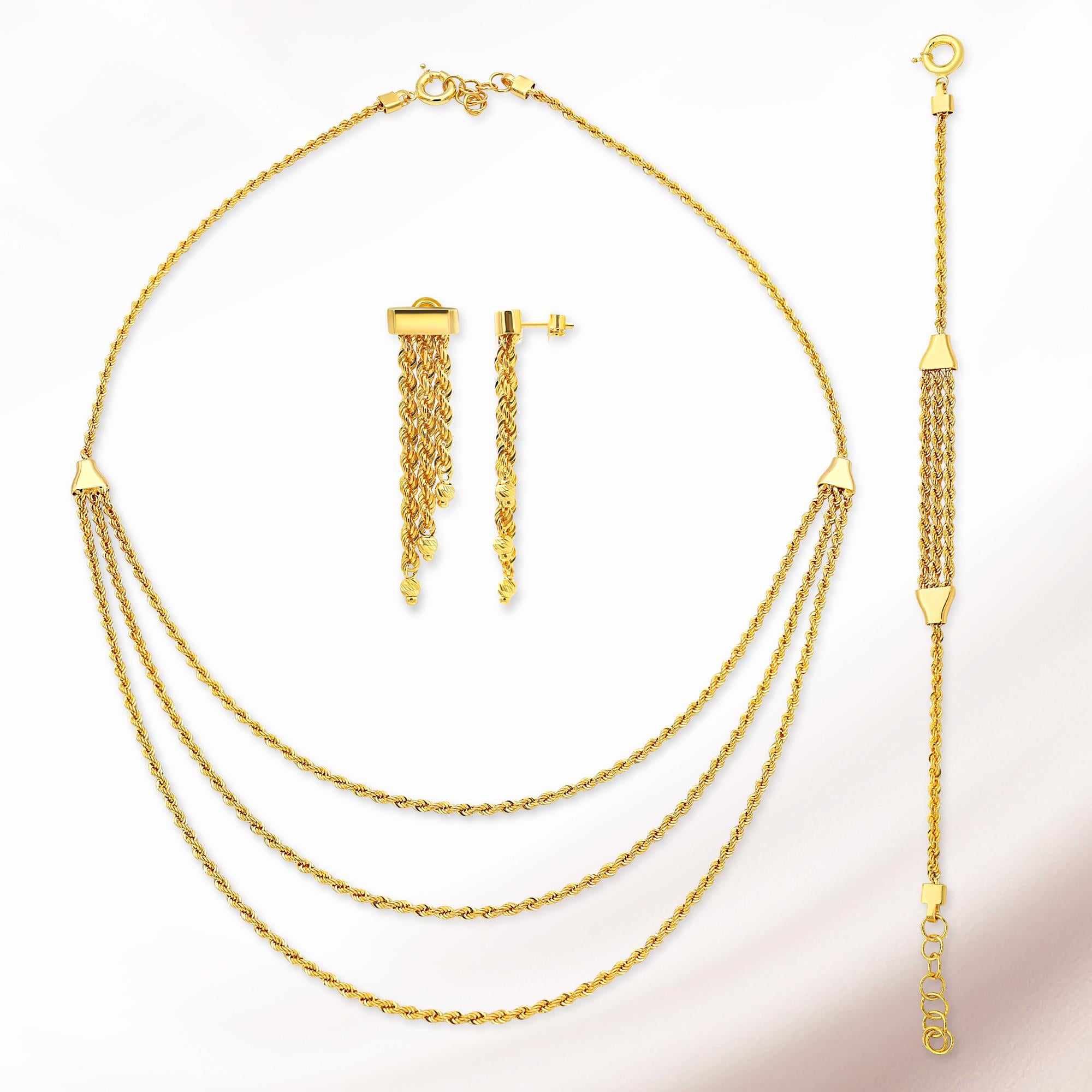 Halat Zincir Set 3 Sıralı 22K - ST028