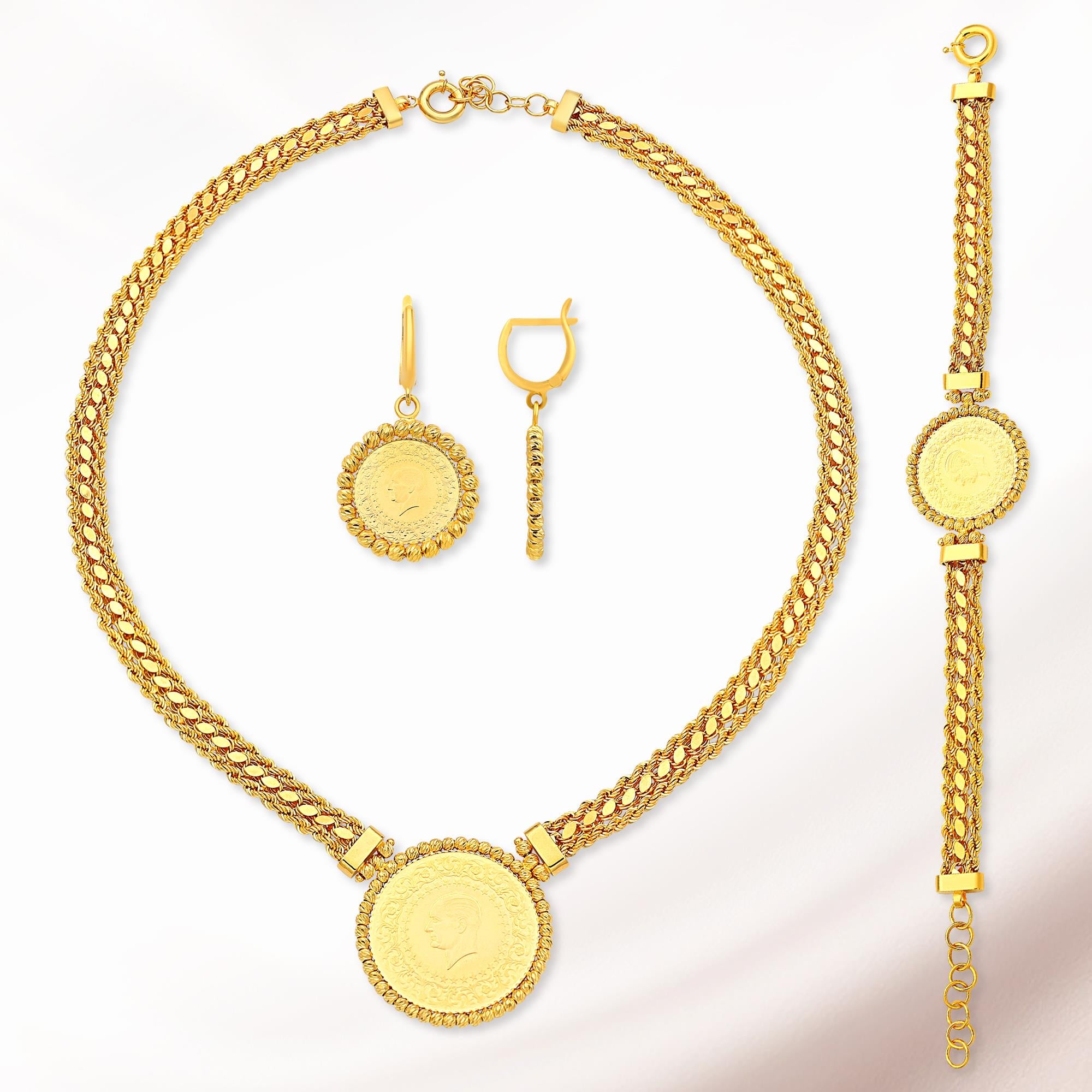 Pullu Halat Set Ziynetli 22K - ST025