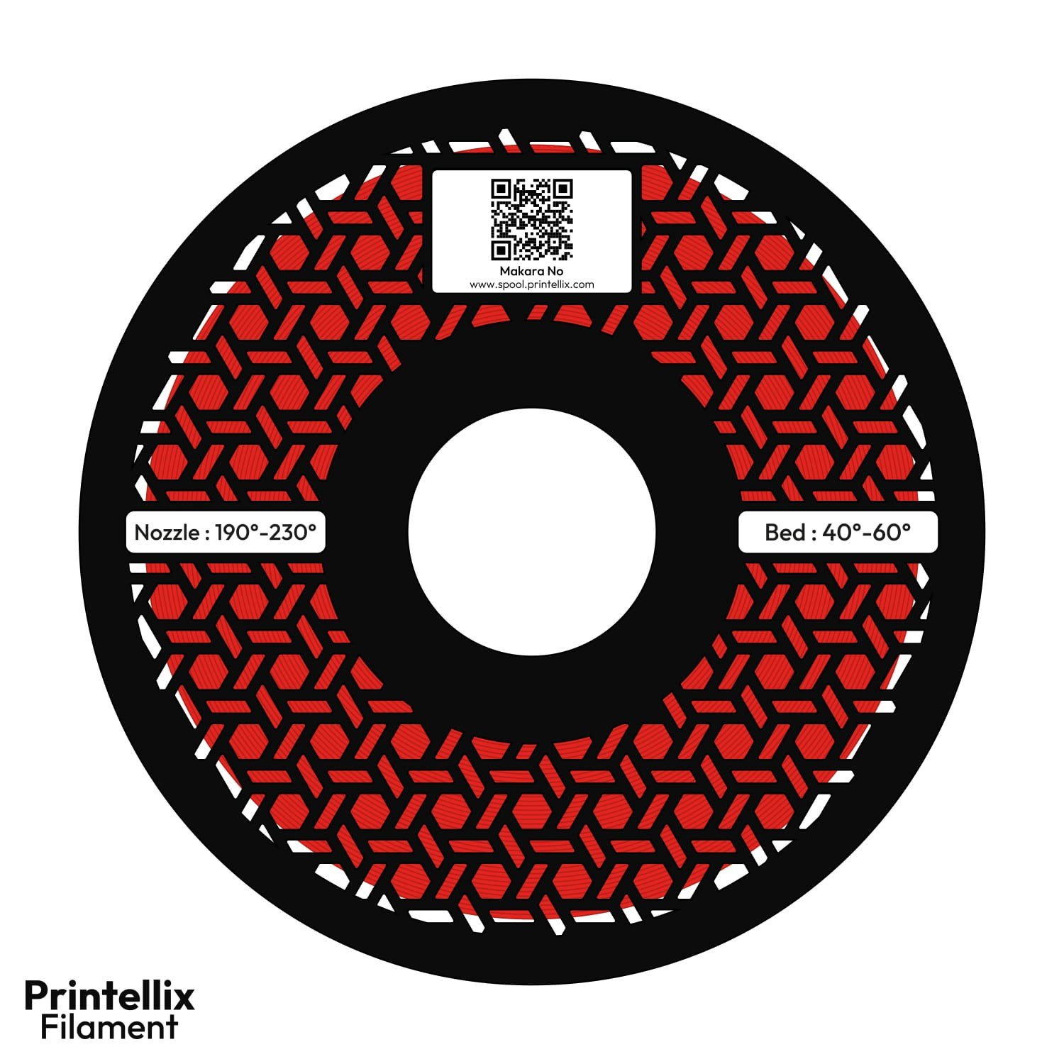 Printellix PLA+ Kırmızı Filament 1.75mm 1kg