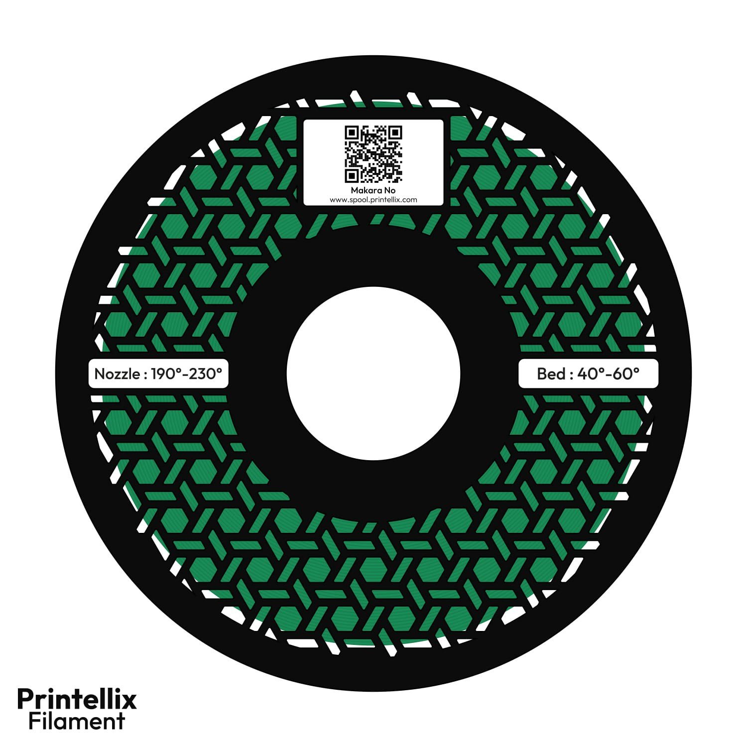 Printellix PLA+ Yeşil Filament 1.75mm 1kg