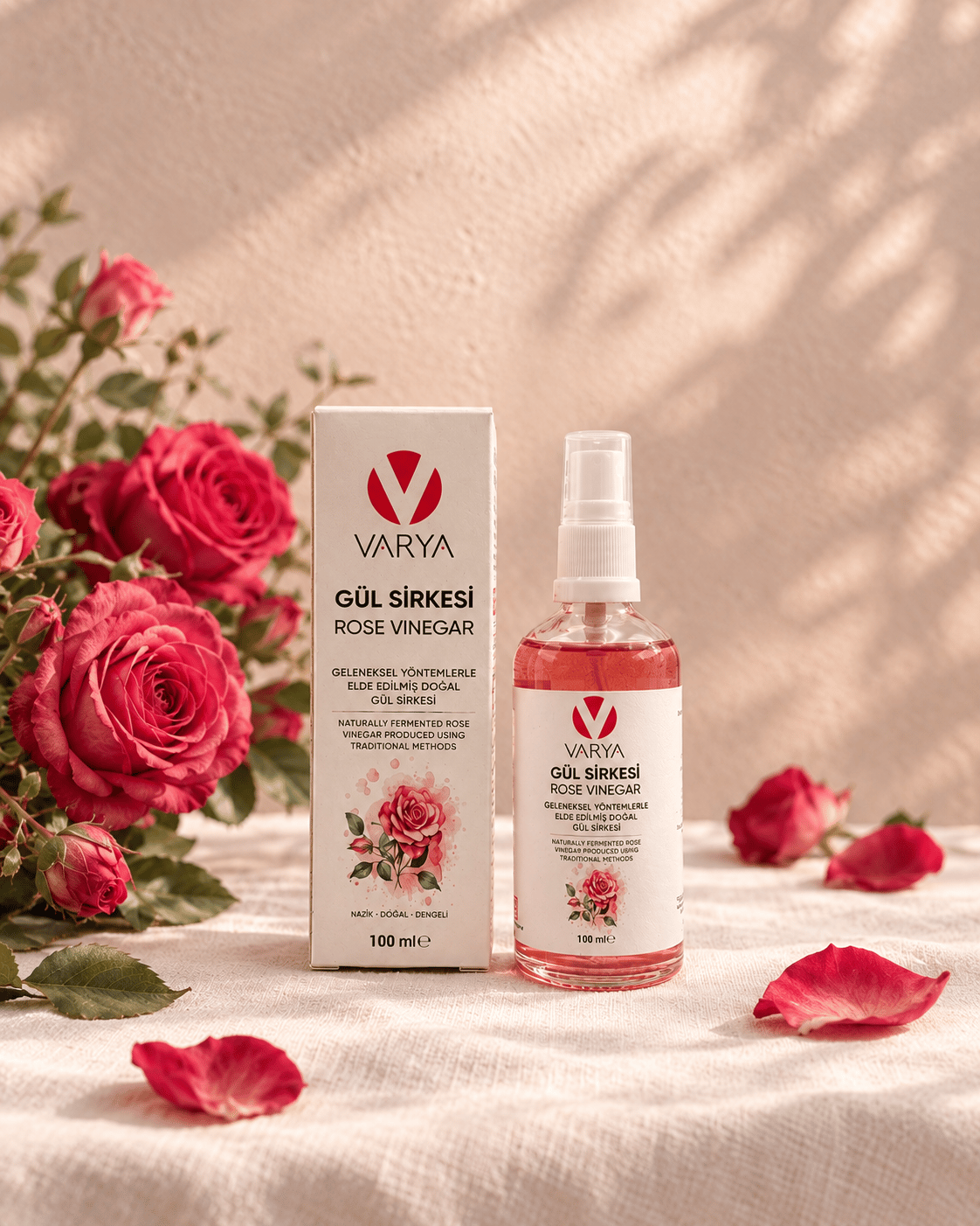 Varya Gül Sirkesi 100 mL | Sprey Rosa Damascena Cilt ToniğiVaryaVarya Gül Sirkesi 100 mL