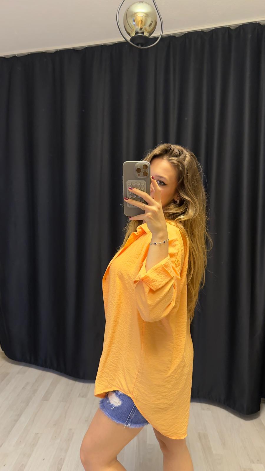 Oversize Kıraçlı Gömlek