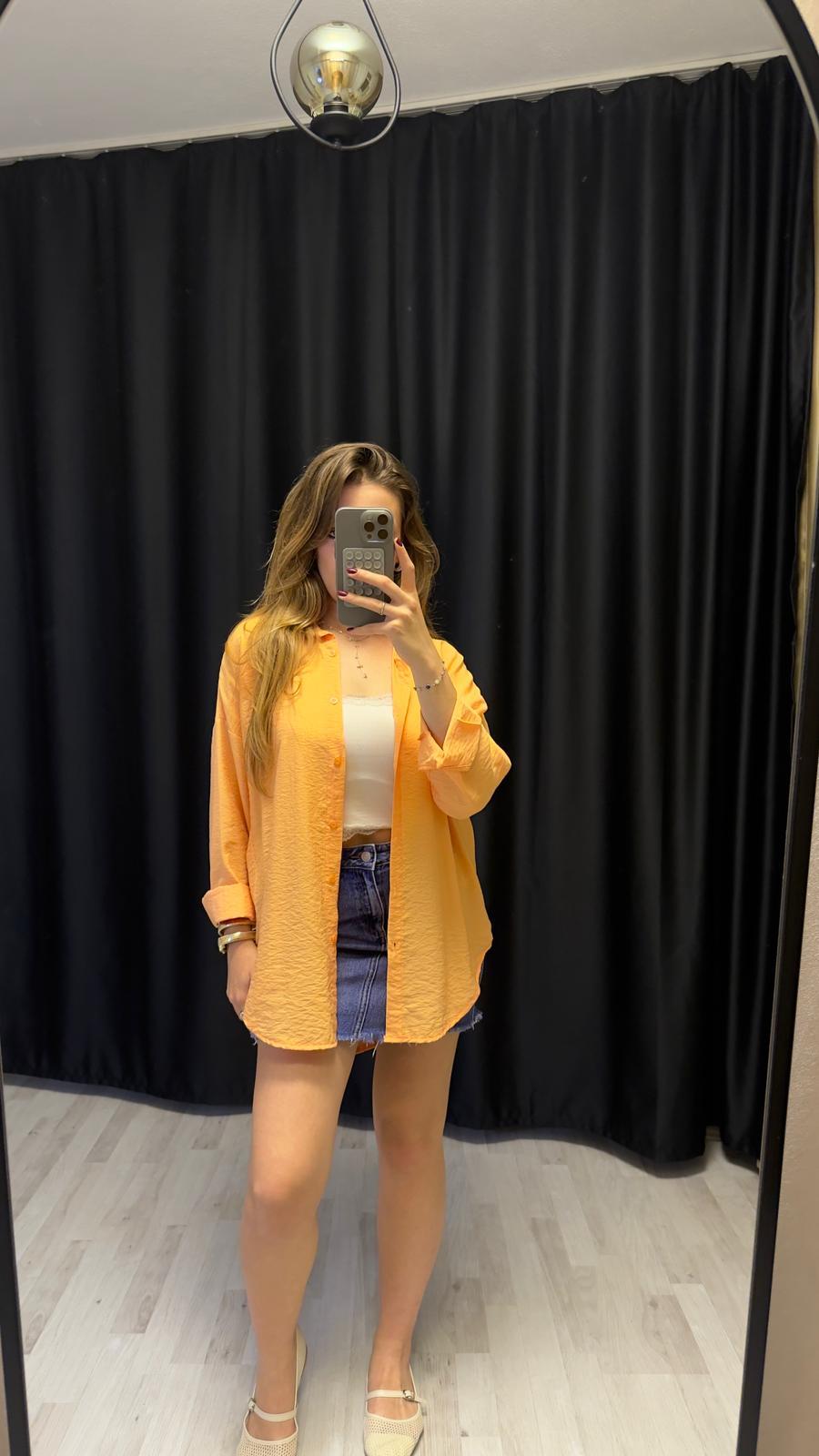 Oversize Kıraçlı Gömlek